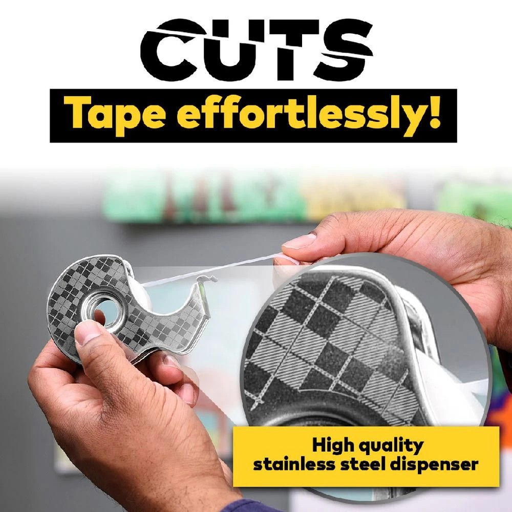 8 Scotch Stainless Steel Refillable Tape Dispenser with Refills, 8 of 9