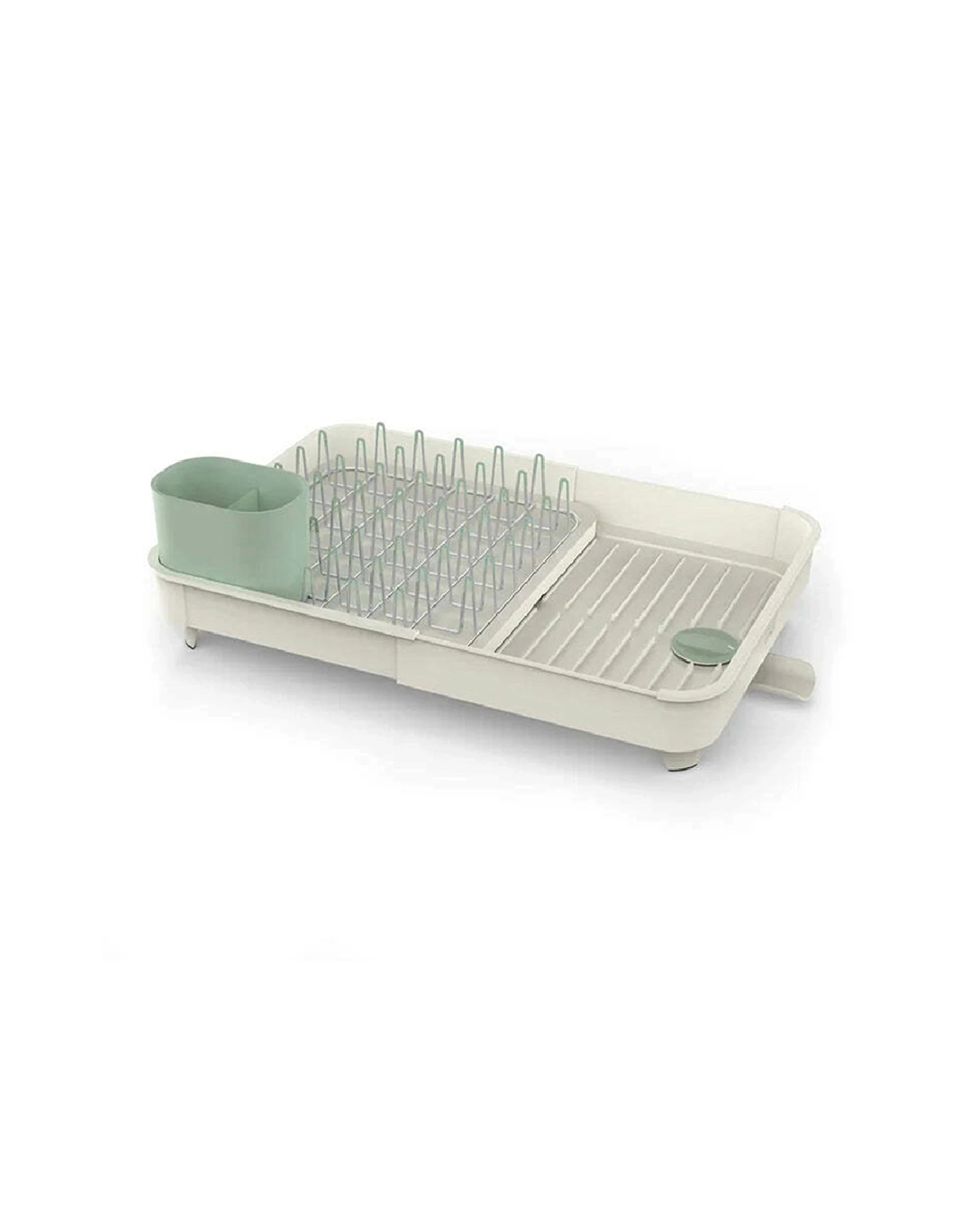 1 Joseph Joseph Extend Dish Rack 53cm With Plug And Movable Cutlery Drainer Light Stone Sage - Multi, 1 of 5