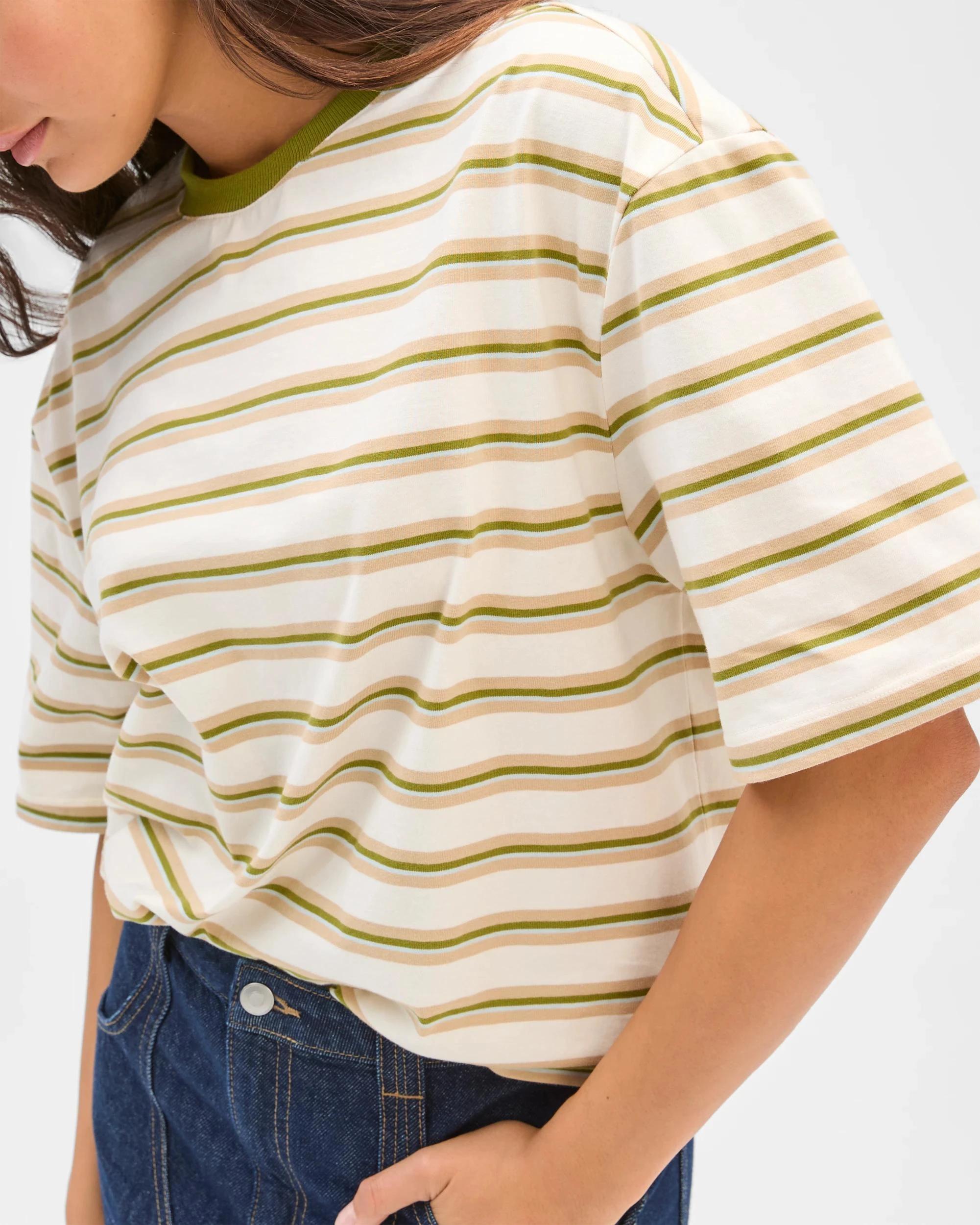 5 Lily Loves Australian Cotton Striped Retro T-Shirt MARTINI STRIPE, 5 of 6
