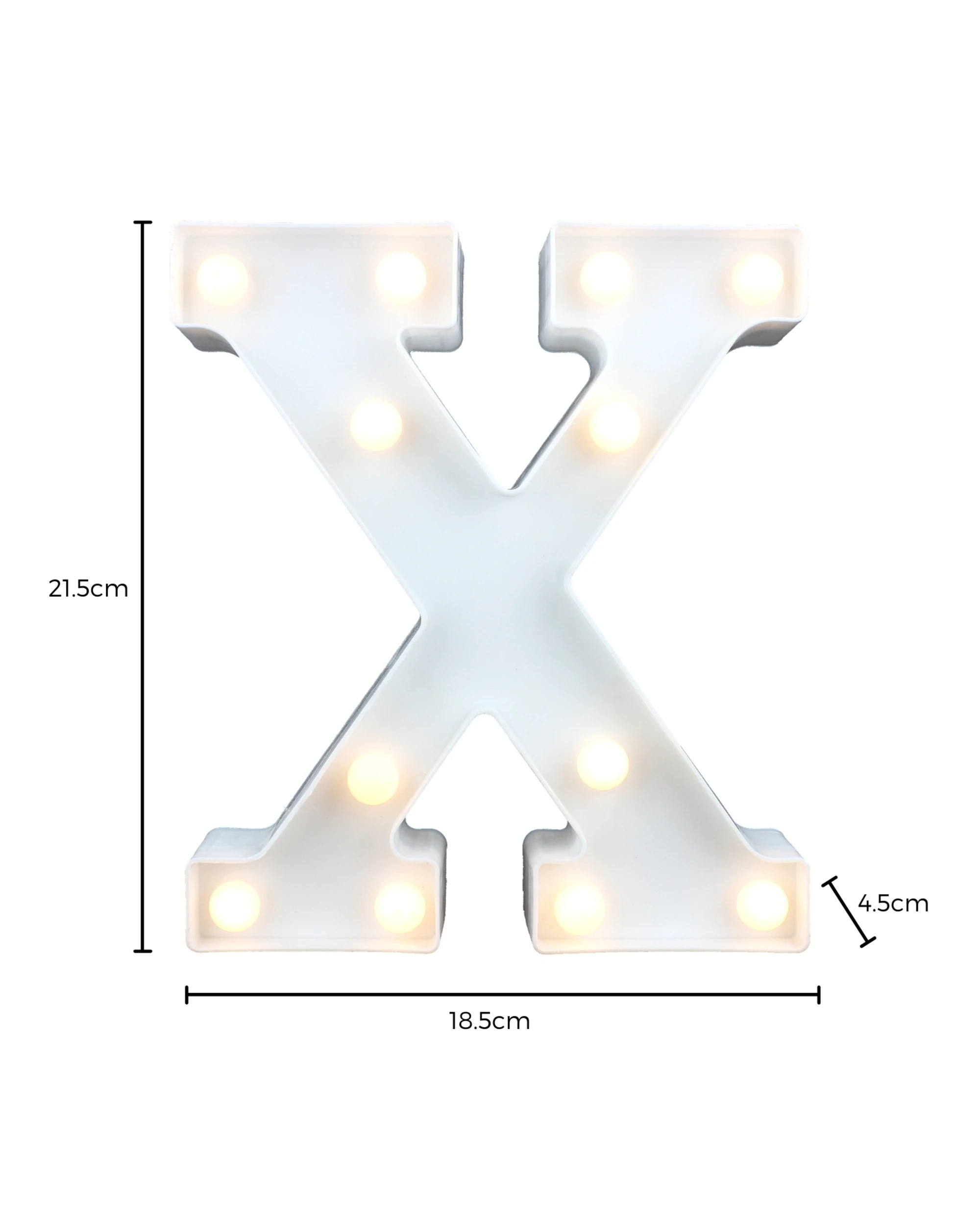 3 Partyrama LED  Light Up Letter X White, 3 of 3