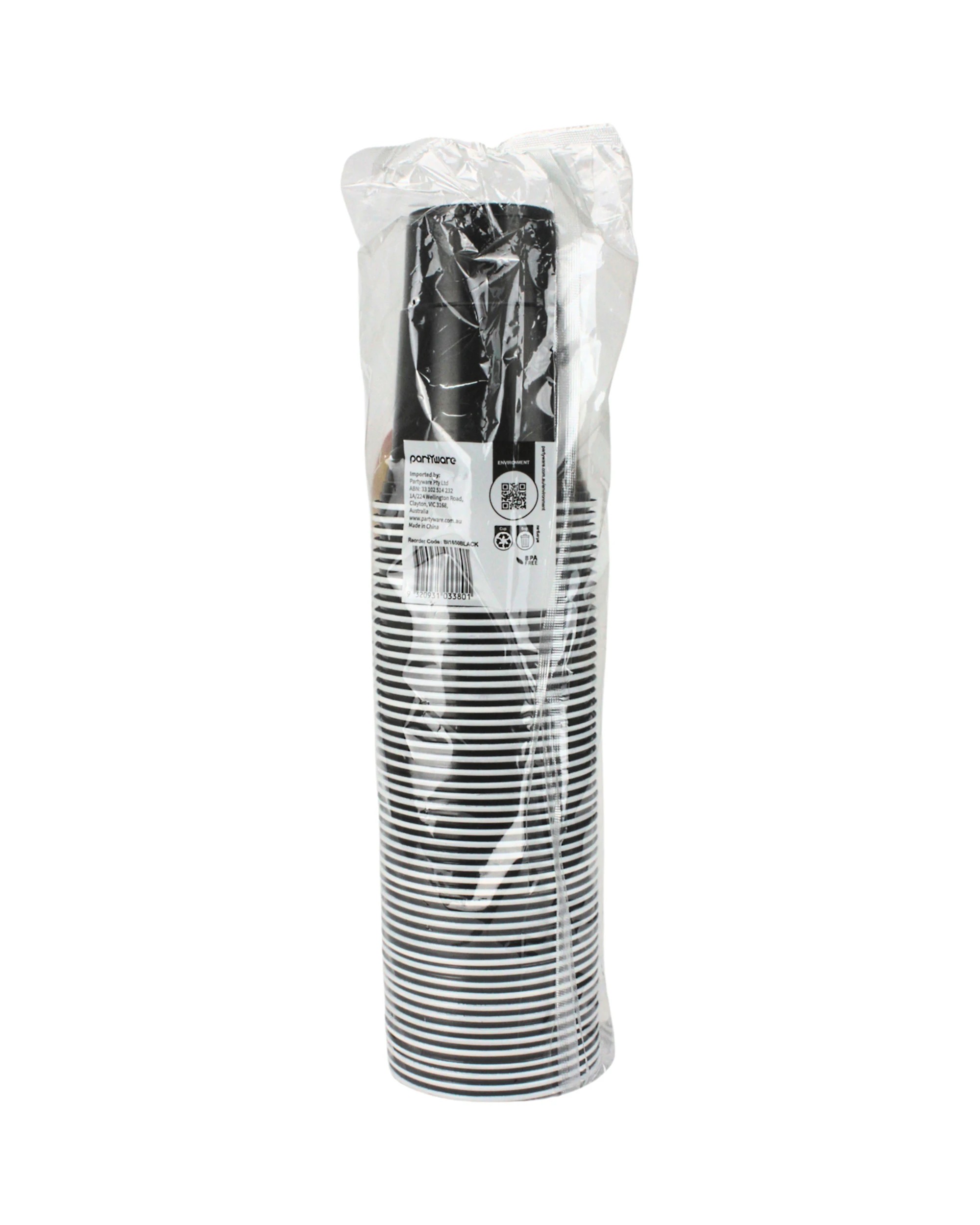 3 Partyware Everyday Party Black American Cups 450ml Pack of 50 - Black, 3 of 3