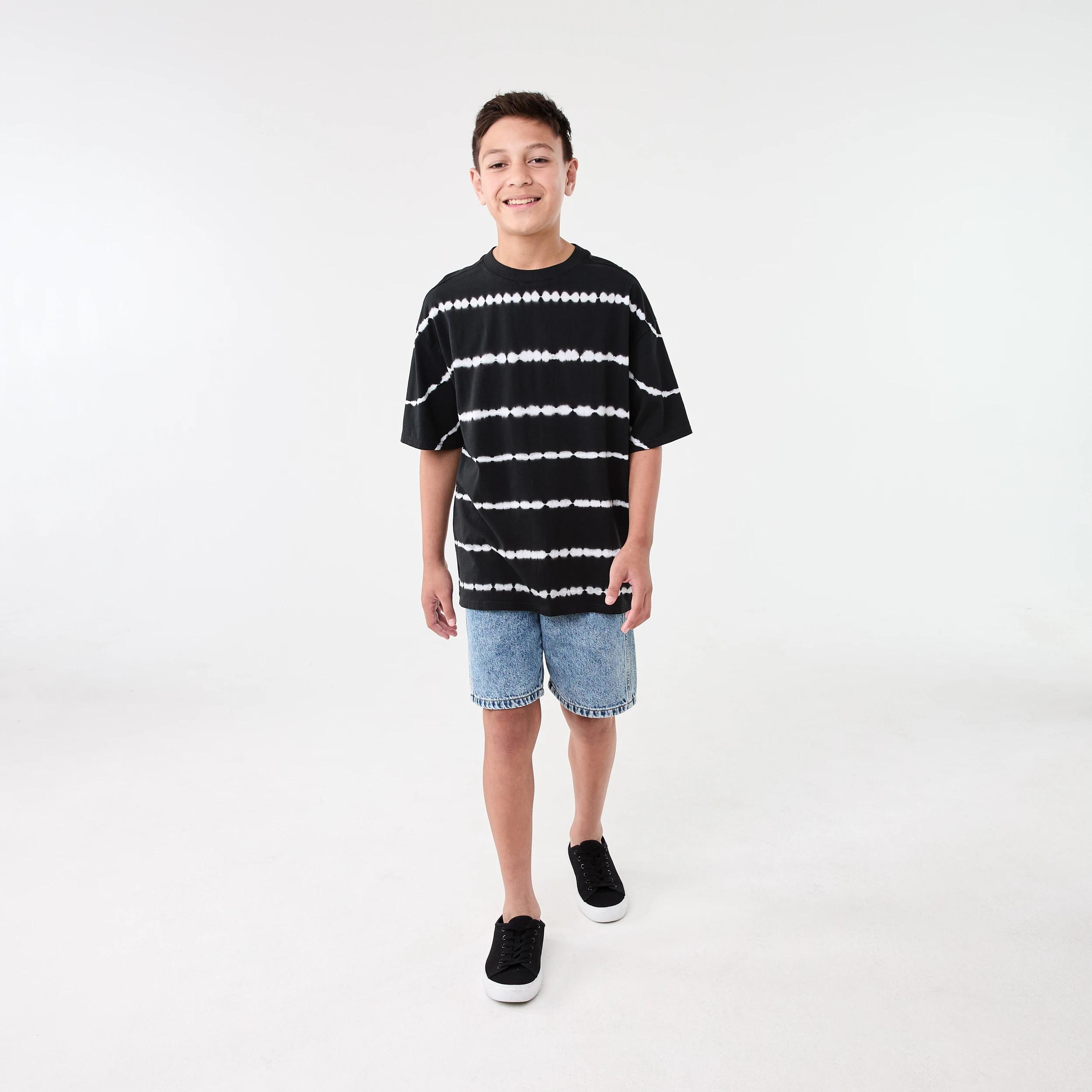 6 Short Sleeve Oversized Tie Dye T-shirt DARK MAGNET, 6 of 7