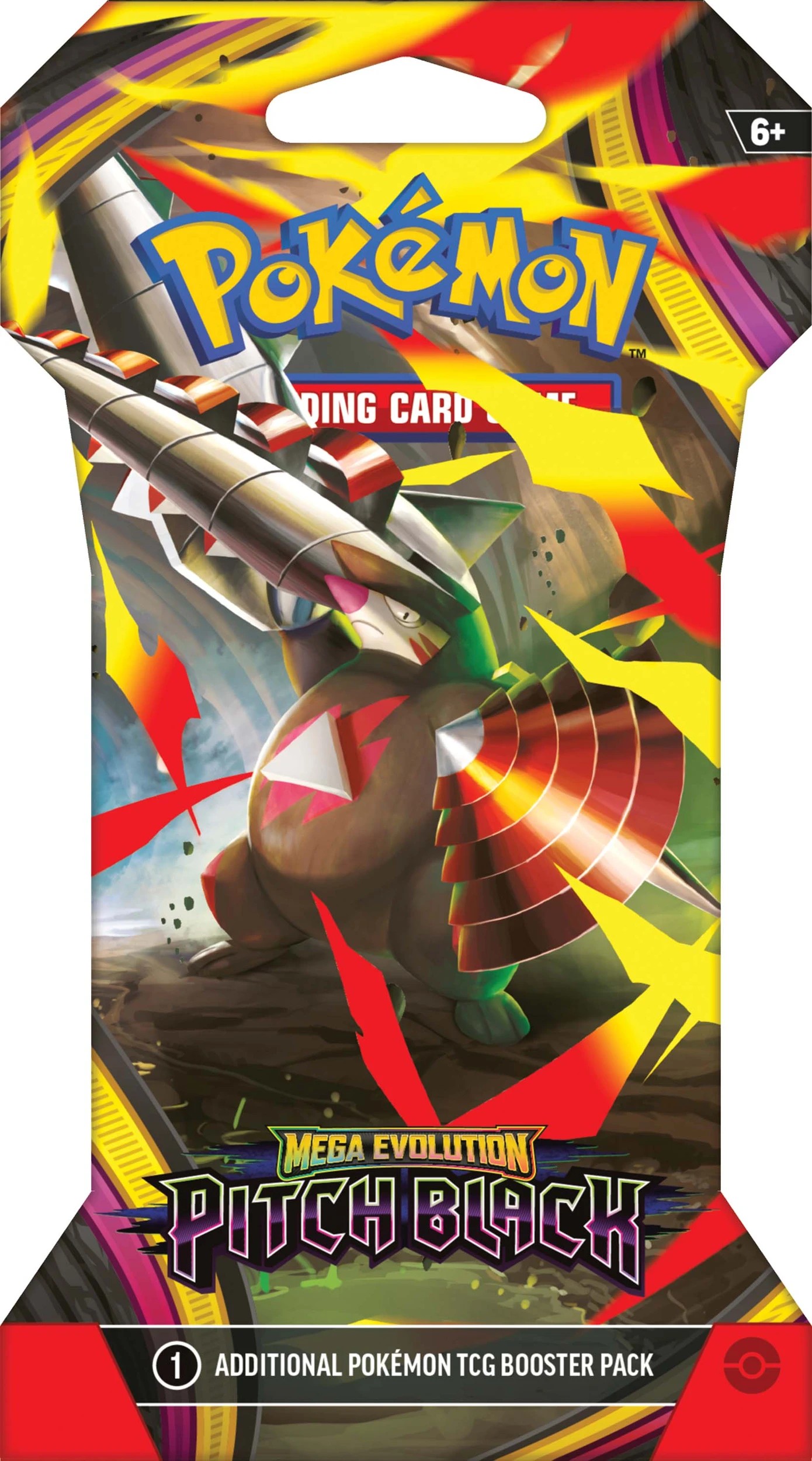 5 Pokemon Trading Card Game: Mega Evolution Pitch Black Sleeved Booster Pack - Assorted, 5 of 6