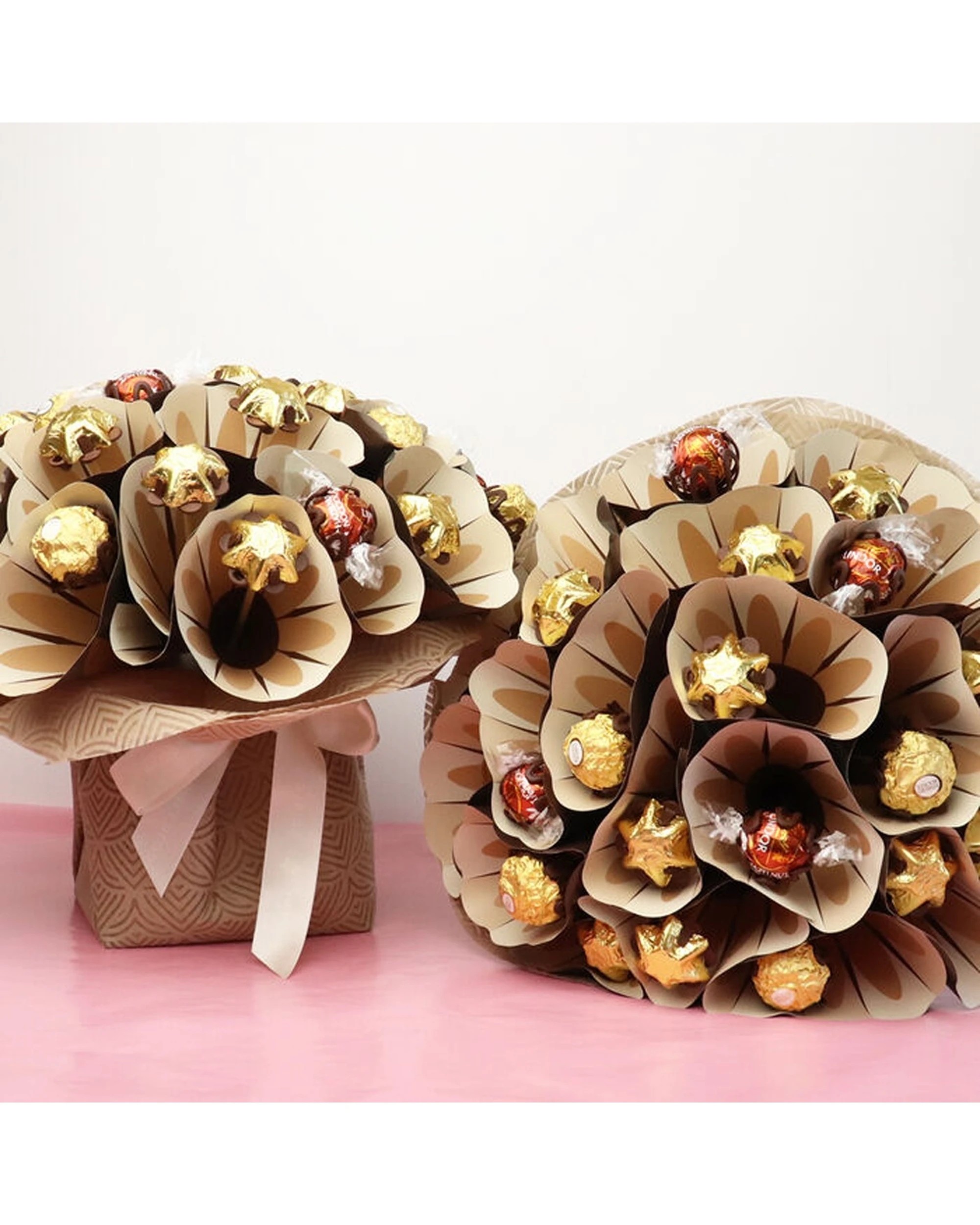 4 Edible Blooms Ferrero Lindt Chocolate Bouquet Small Nutty Chocolates Gift - Multi, 4 of 4