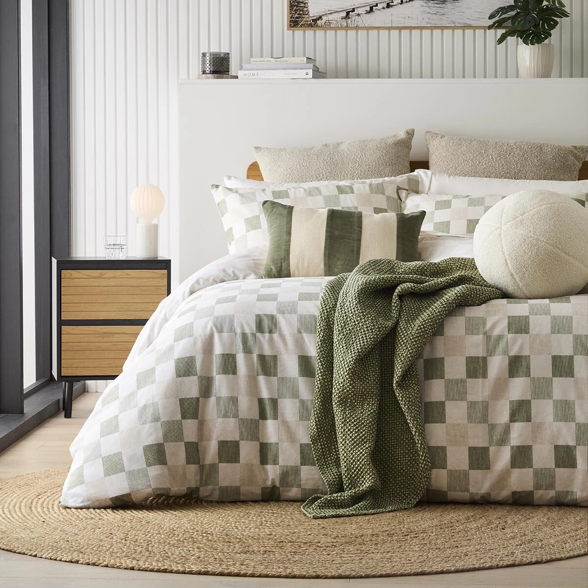 7 Stonewashed Cotton Waffle Throw - Fern, 7 of 7