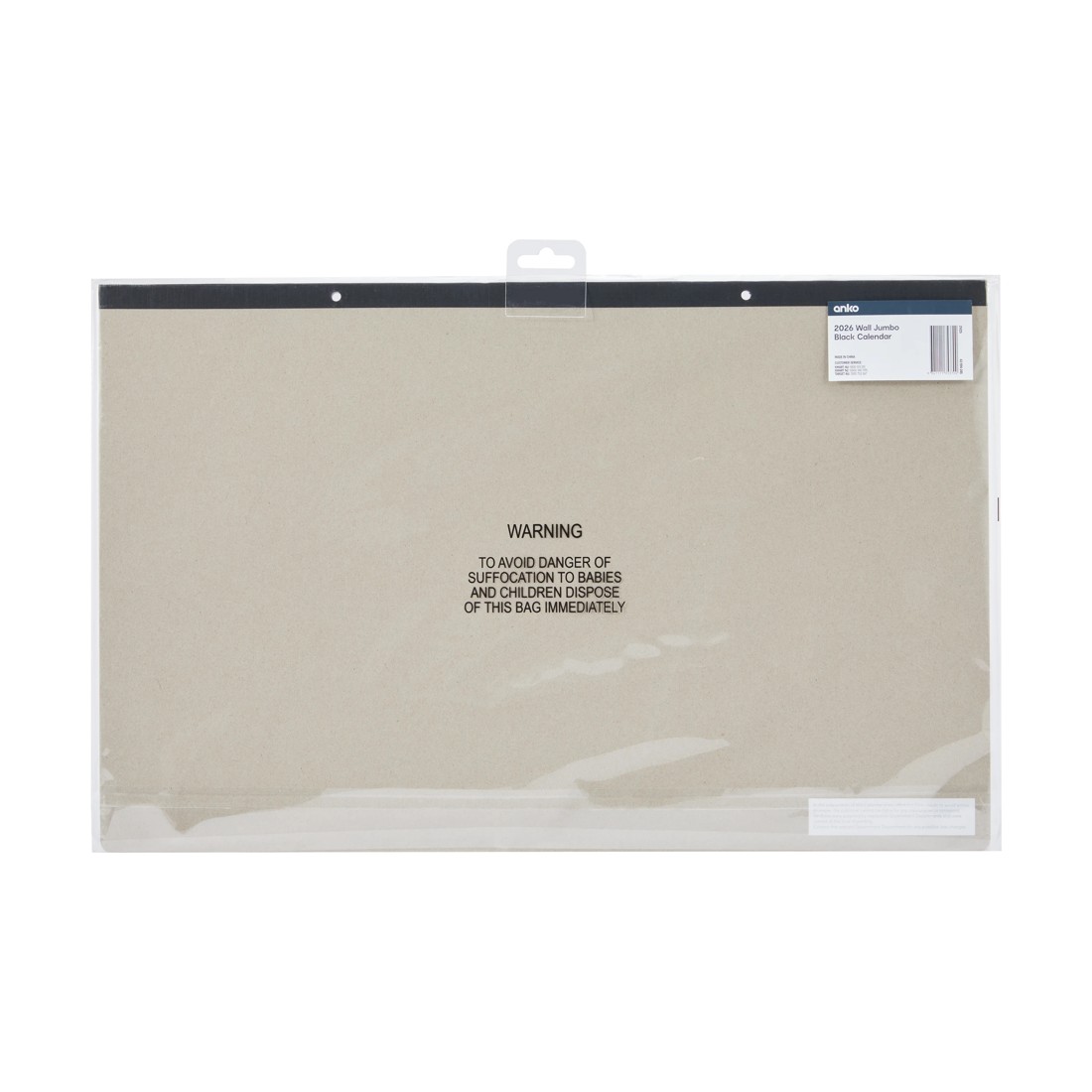 4 2026 Wall Jumbo Black Calendar, 4 of 4