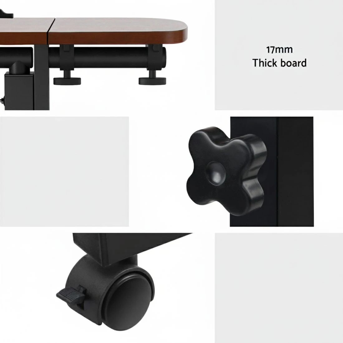 5 Artiss Laptop Desk Table Fan Cooling Walnut 60CM - Brown, 5 of 7