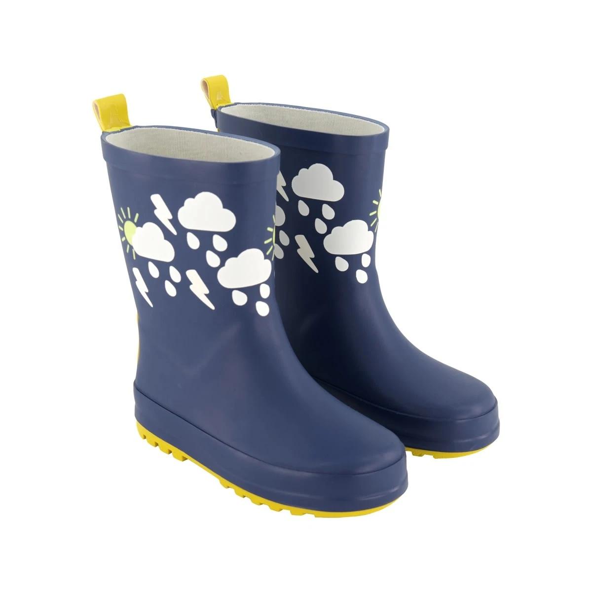 2 Junior Colour Change Rainboots Navy, 2 of 4