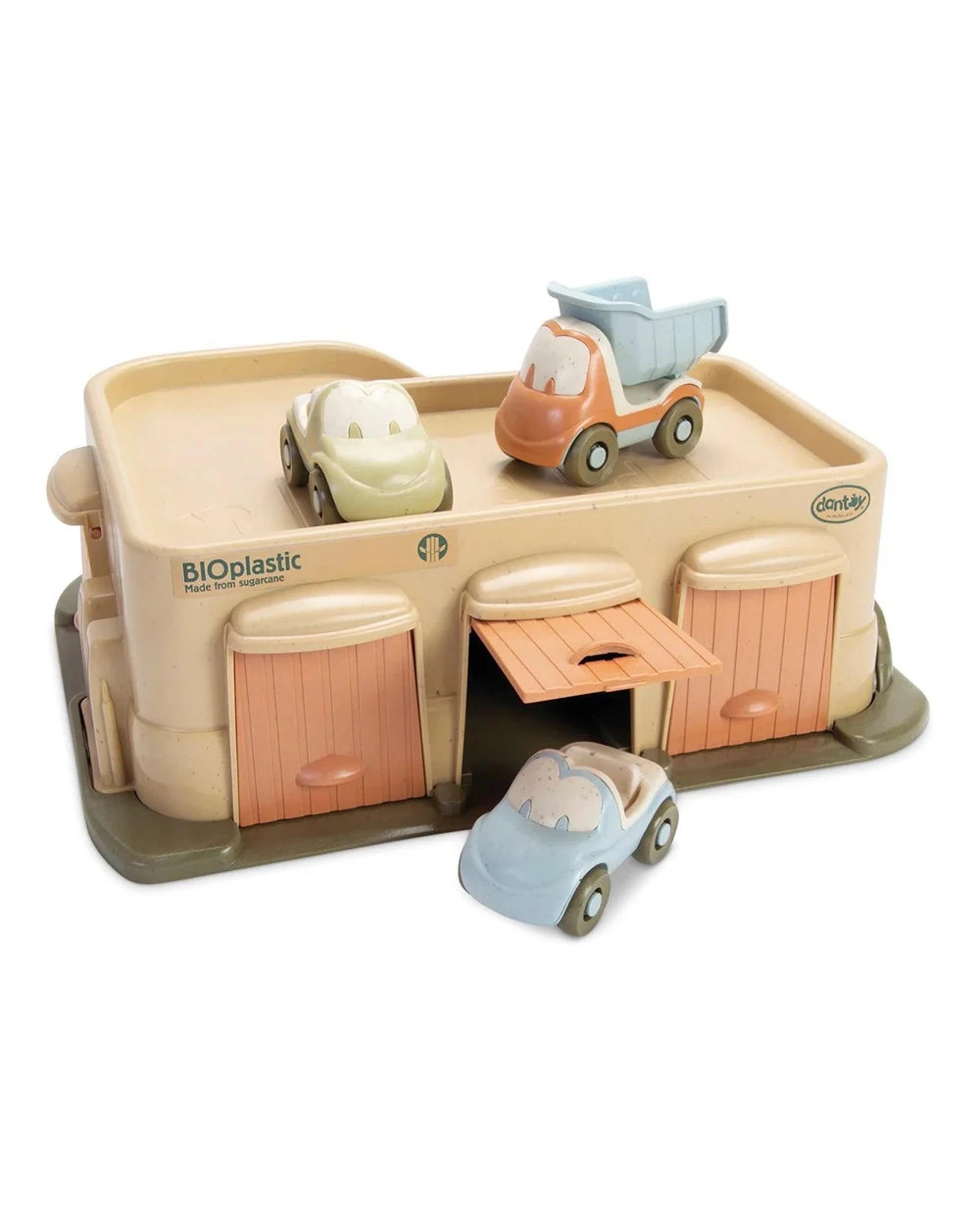 1 Dantoy BIOplastic Garage + 3 Cars Playset, 1 of 3