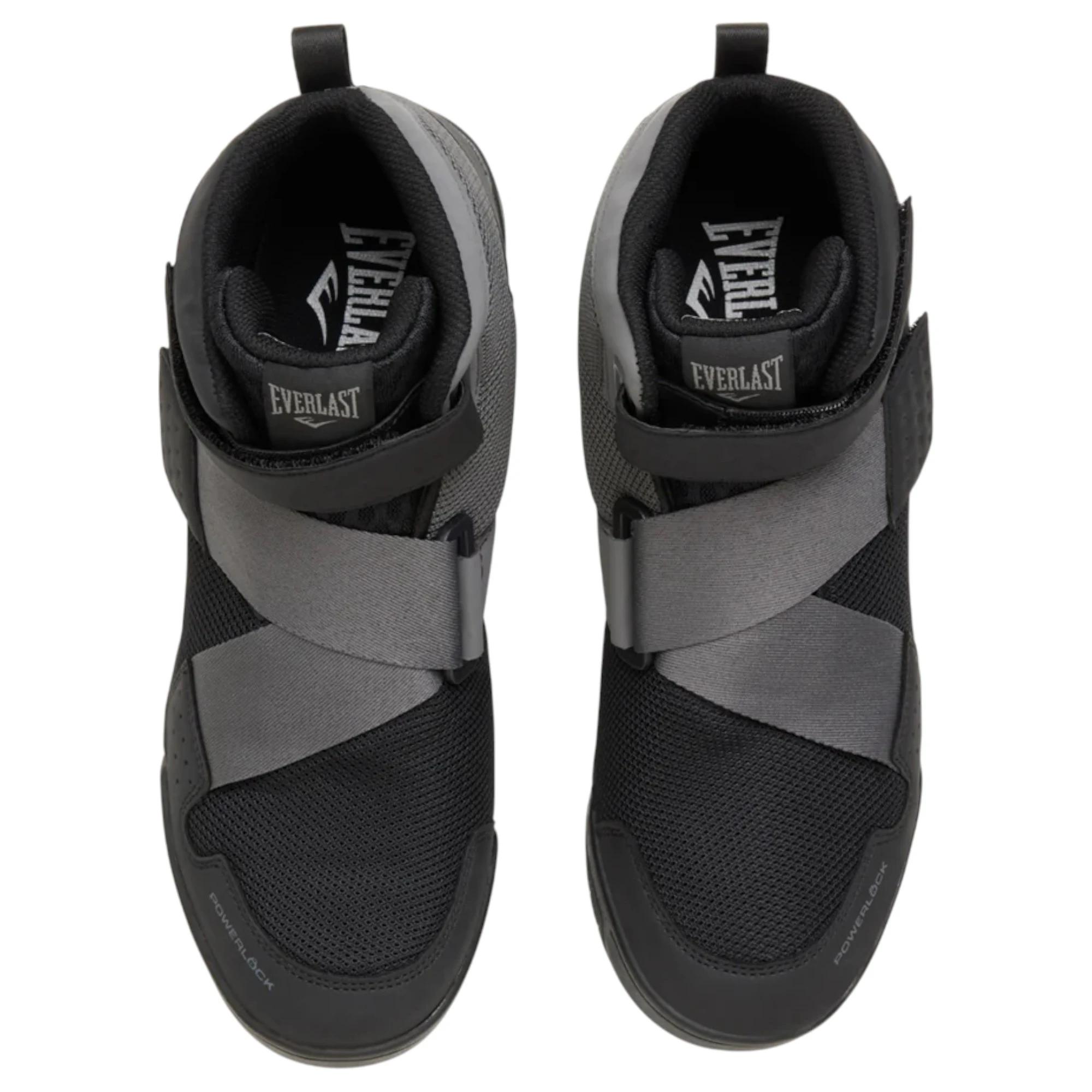 6 Everlast Mens Powerlock X-Trainer Black/ Grey Gym Training Boots Boxing Shoes BLACK/GREY, 6 of 7