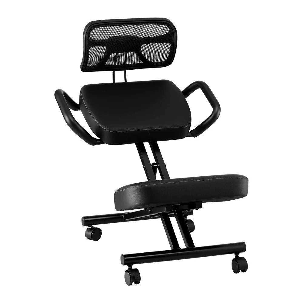 1 Artiss Kneeling Chair Ergonomic Office Home Knee Seat Posture Back Stretch Rest - Black, 1 of 6