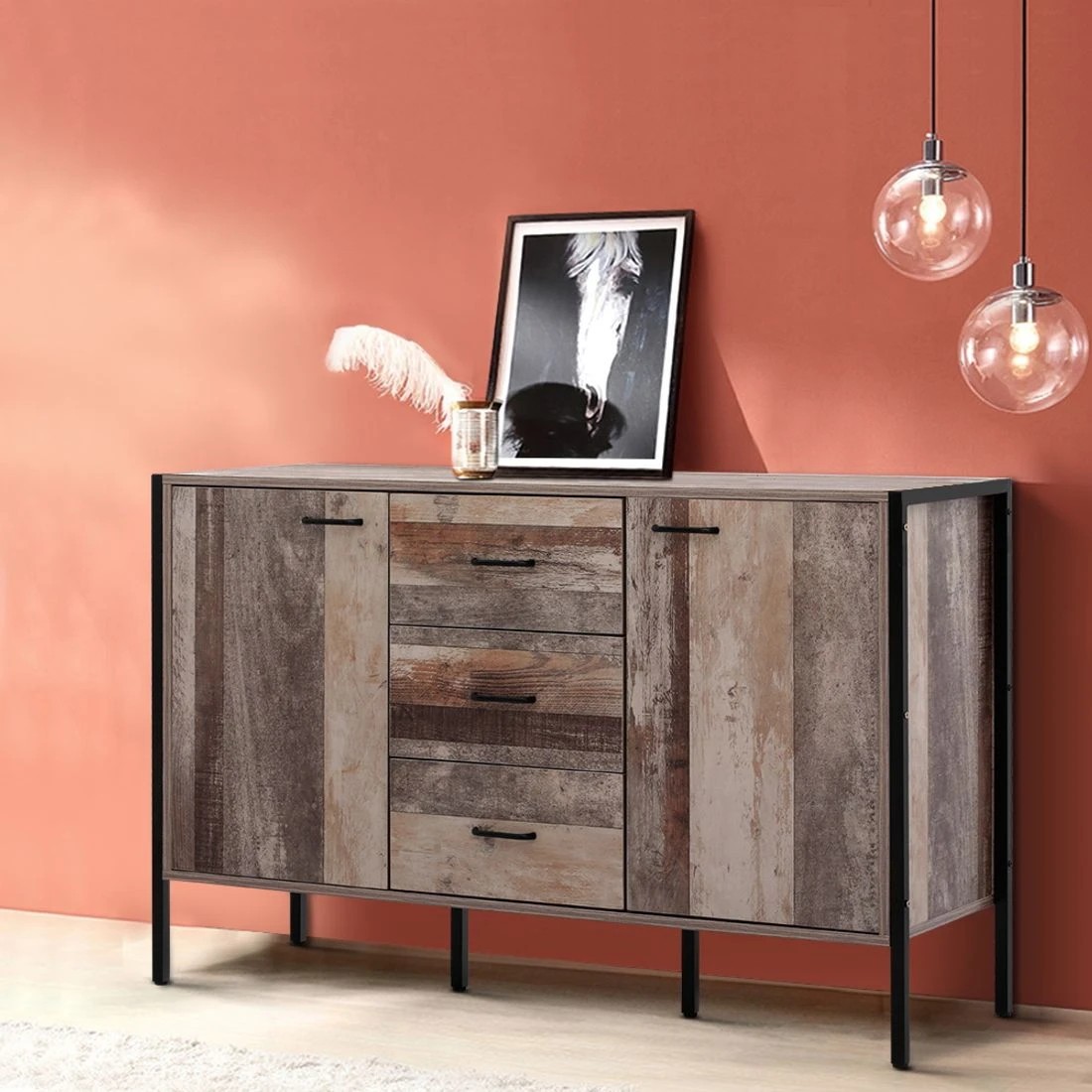 3 Artiss Buffet Sideboard - Brown, 3 of 8