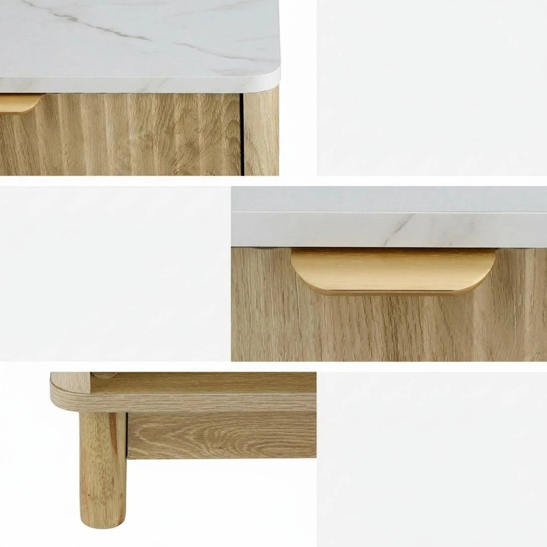 5 Artiss Bedside Table Nightstand 1 Drawer Shelves Pine - Natural, 5 of 6