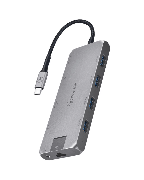 Bonelk Long-Life USB-C 11-in-1 Multiport Hub Space Grey