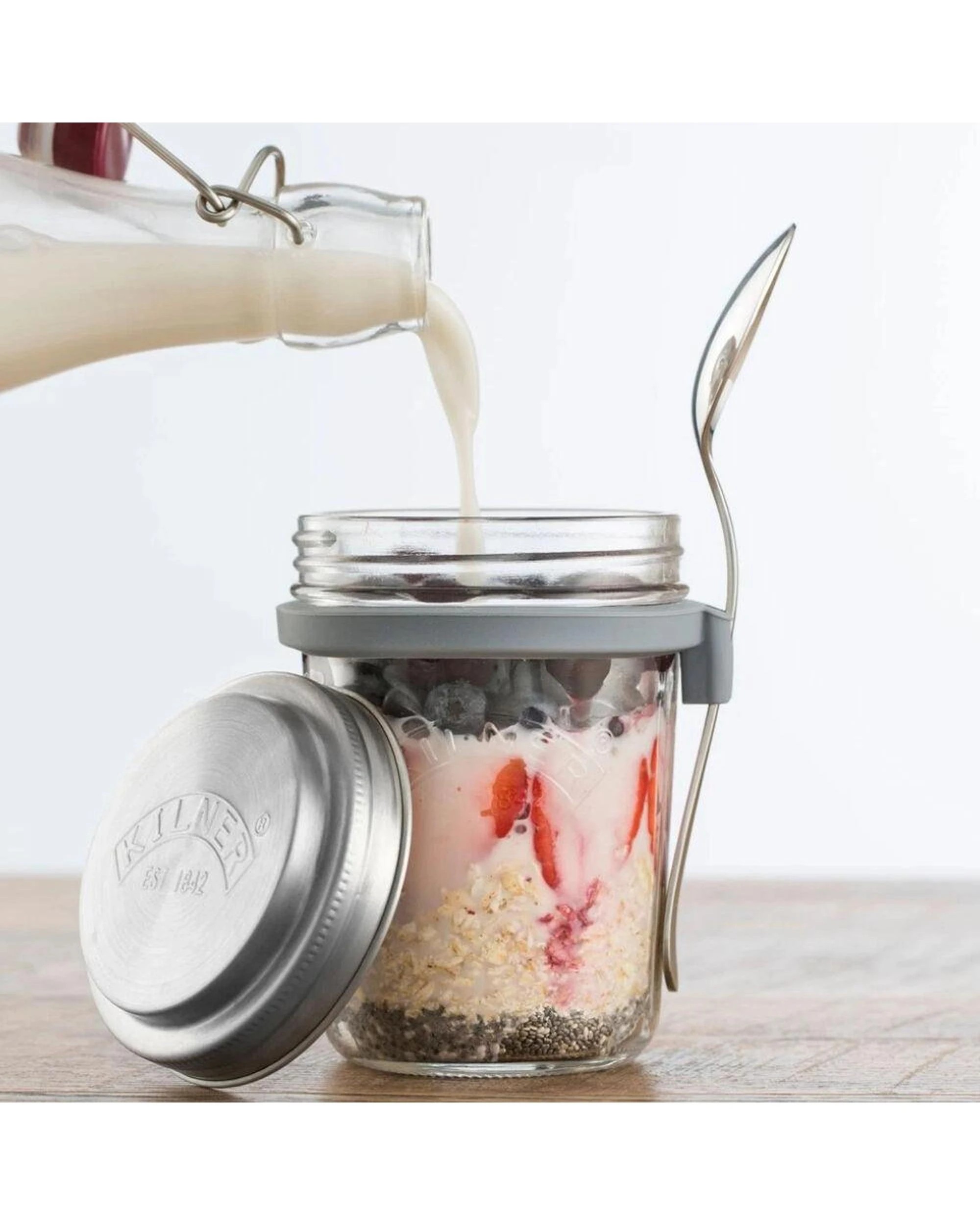 3 Kilner Breakfast Jar Set Glass 350ml  Set of 2, 3 of 7