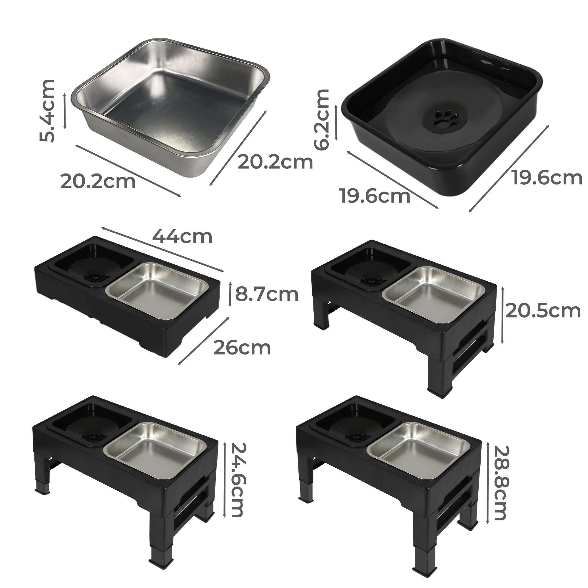 5 Pawz Elevated Pet Feeder Adjustable Height, 5 of 6