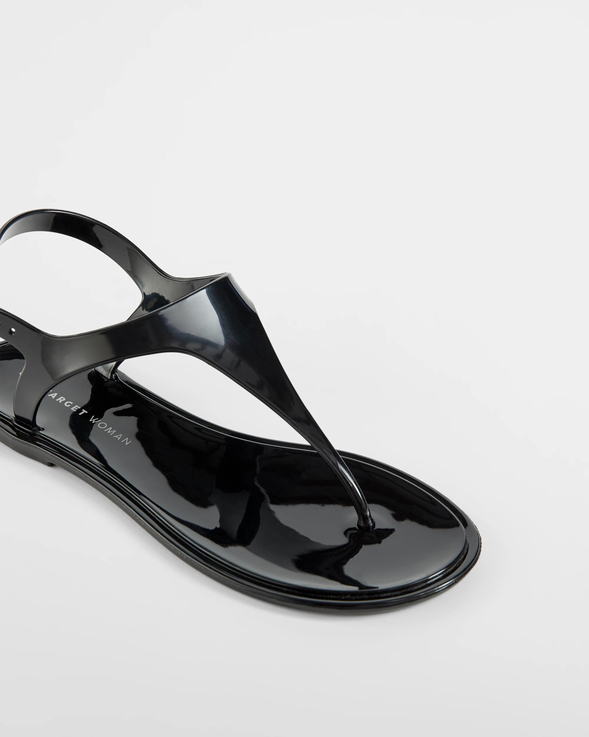 2 Target Womens Thongs - Marley BLACK SHINY, 2 of 3