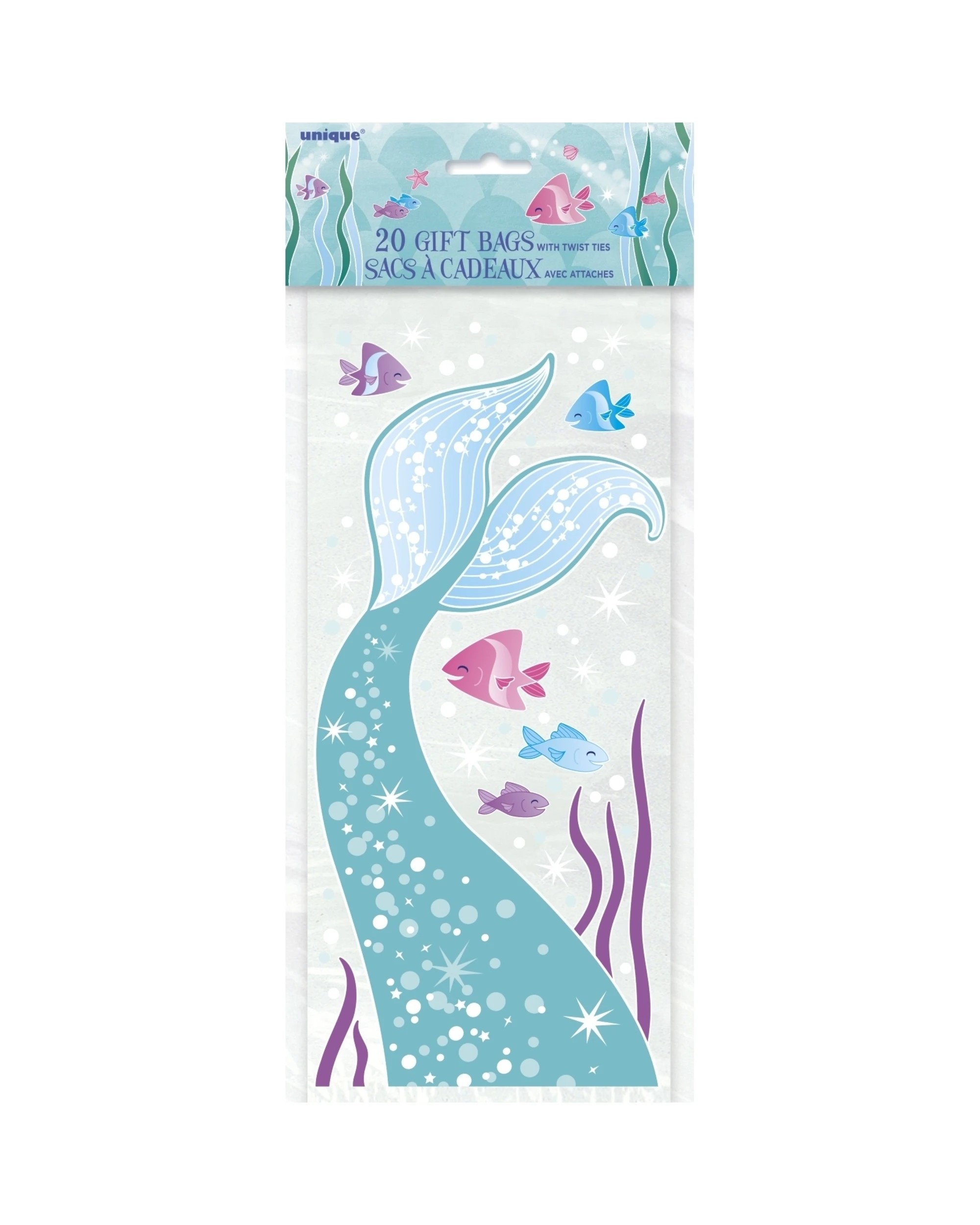 1 Creative Converting Mermaid Cellophane Treat Bags Pack of 20Multi - Multi, 1 of 2