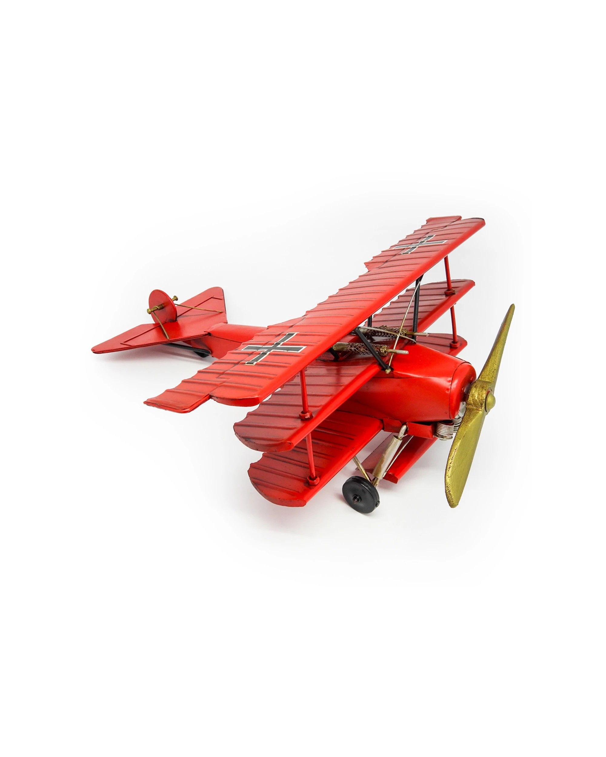 2 Boyle Metal Ornament Home Decor Collectible Baron Plane 37.5x39x14.5cm - Red, 2 of 6