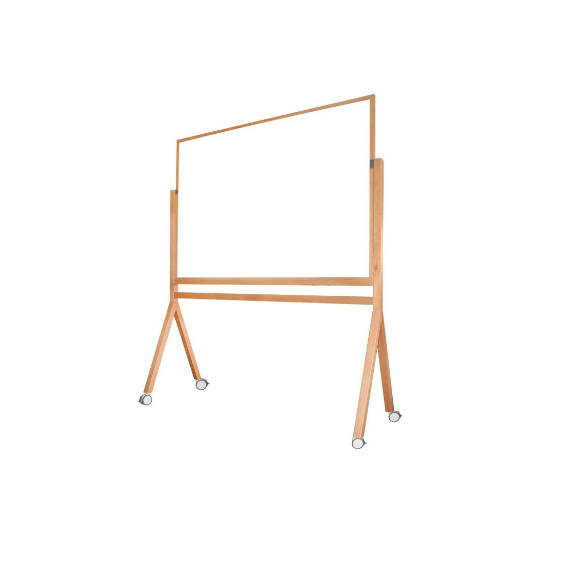 2 J.Burrows Mobile Magnetic Whiteboard 1178x878mm Pine Frame, 2 of 5