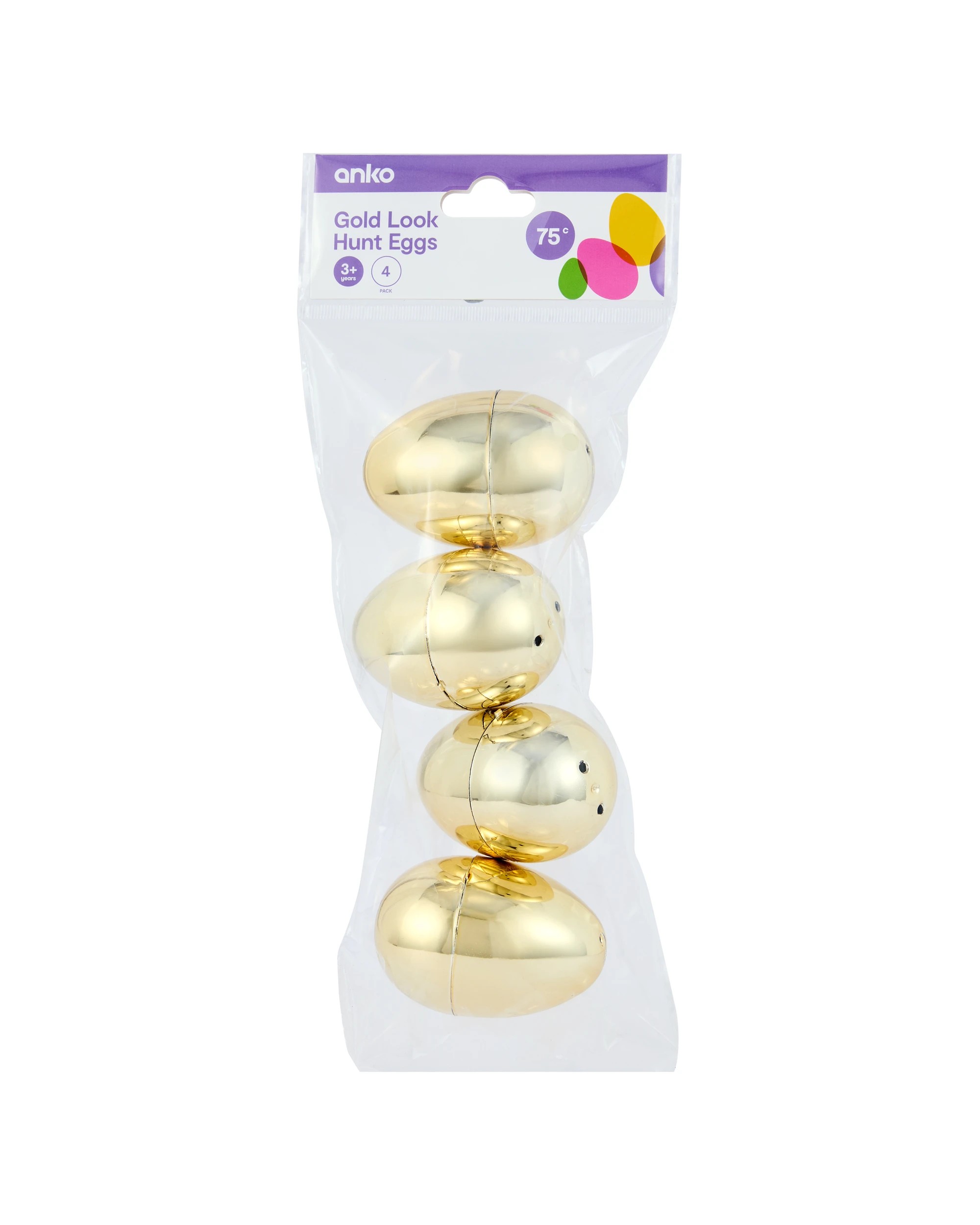 5 4 Pack Gold Look Hunt Eggs, 5 of 5