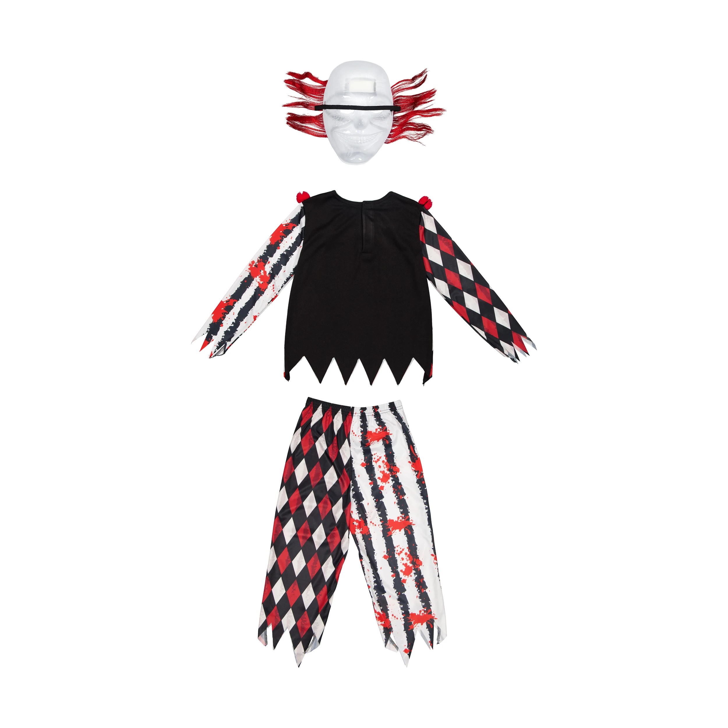 1 3 Piece Clown Costume with Mask - Ages 6-8, 1 of 3