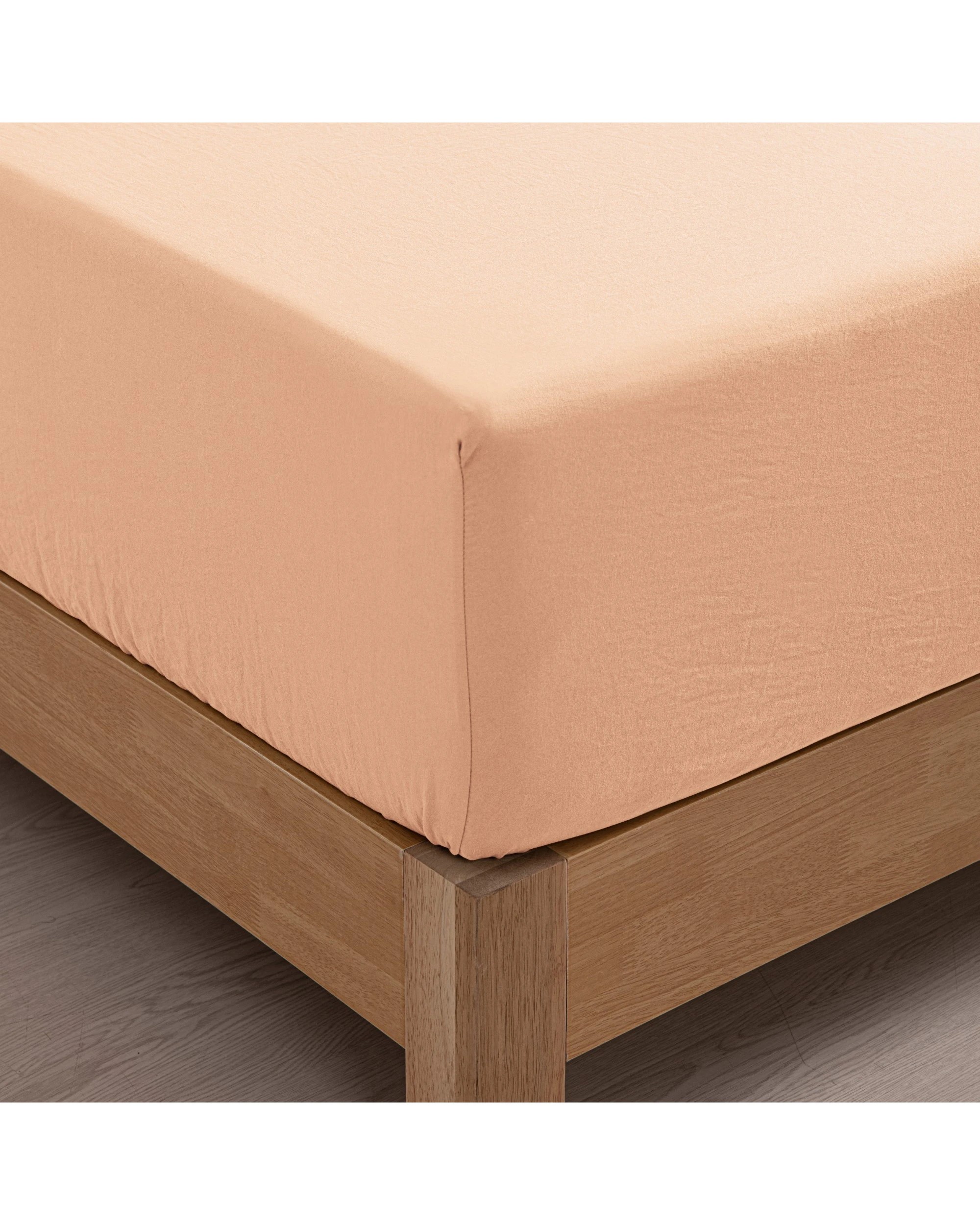 6 Dreamaker Superfine Washed Microfibre Sheet Set - King Single Bed - Peach, 6 of 7