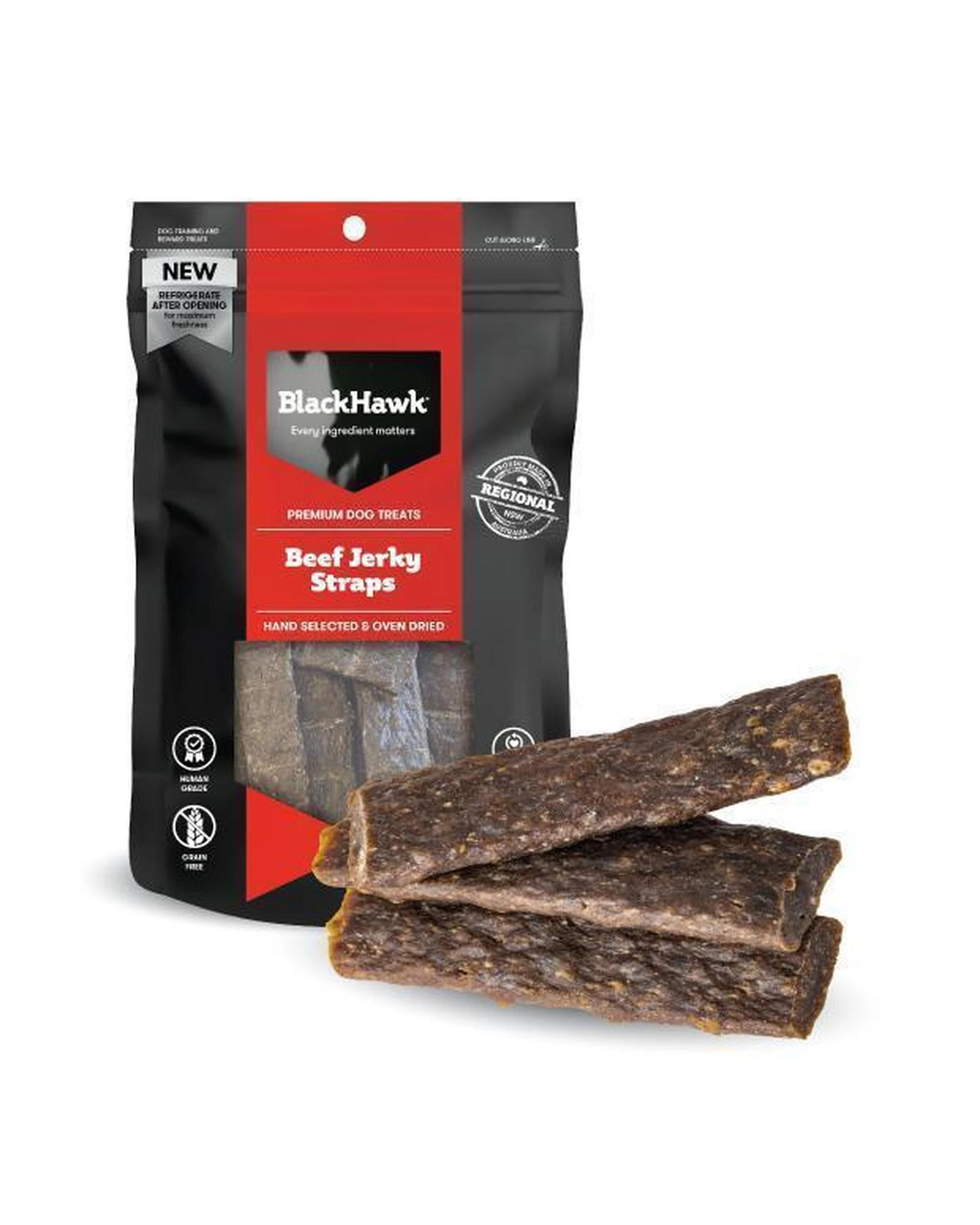 3 Black Hawk Beef Jerky Straps Natural Dog Treats 100g, 3 of 4