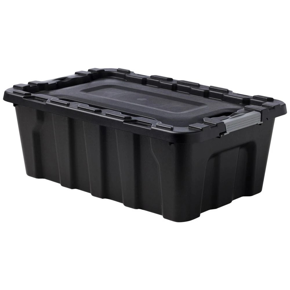 1 J.Burrows 40L Heavy Duty Storage Container Black, 1 of 5