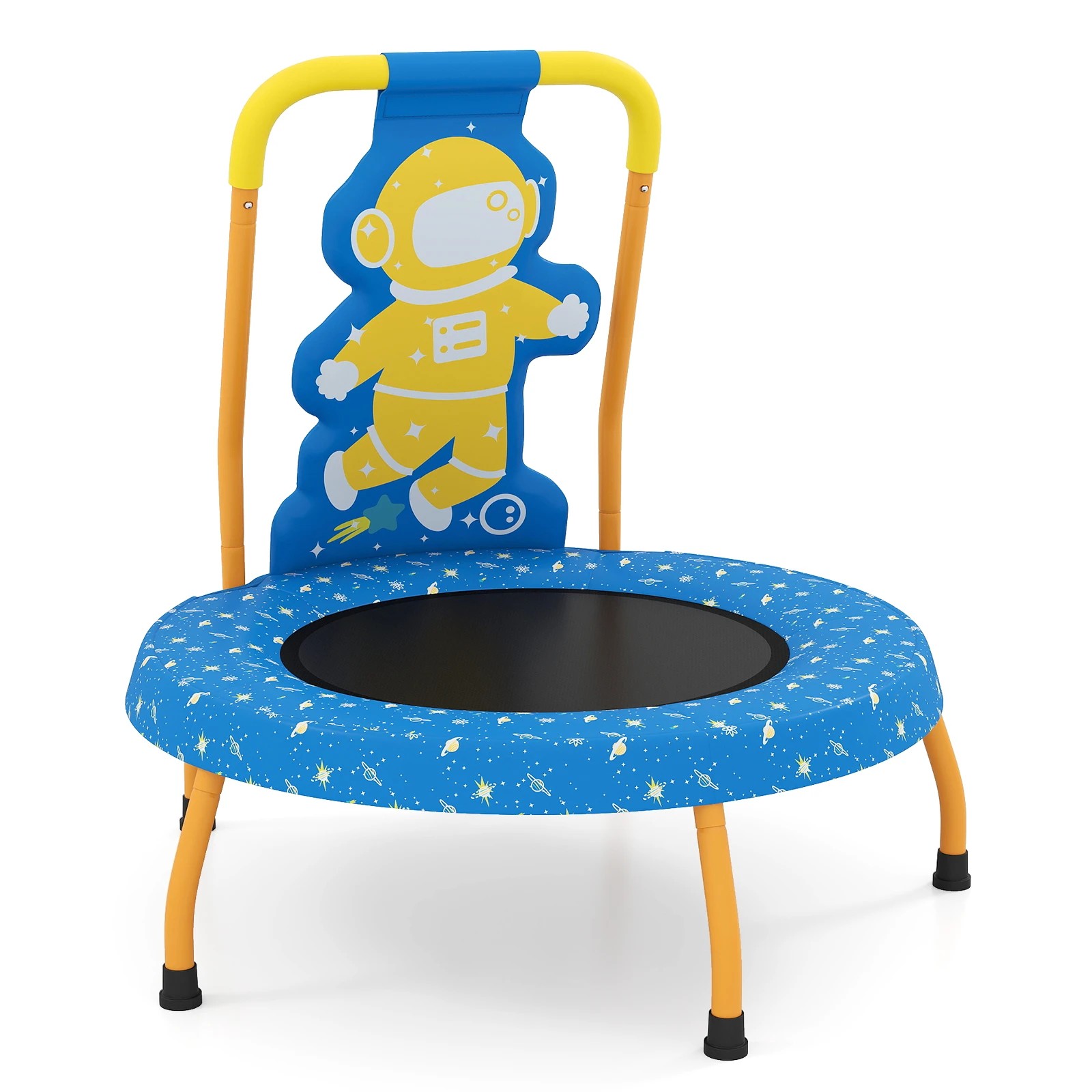 1 Costway Mini Kids Trampoline Indoor Outdoor Recreational Jumping Mat Astronaut-Theme Gift Fitness, 1 of 1