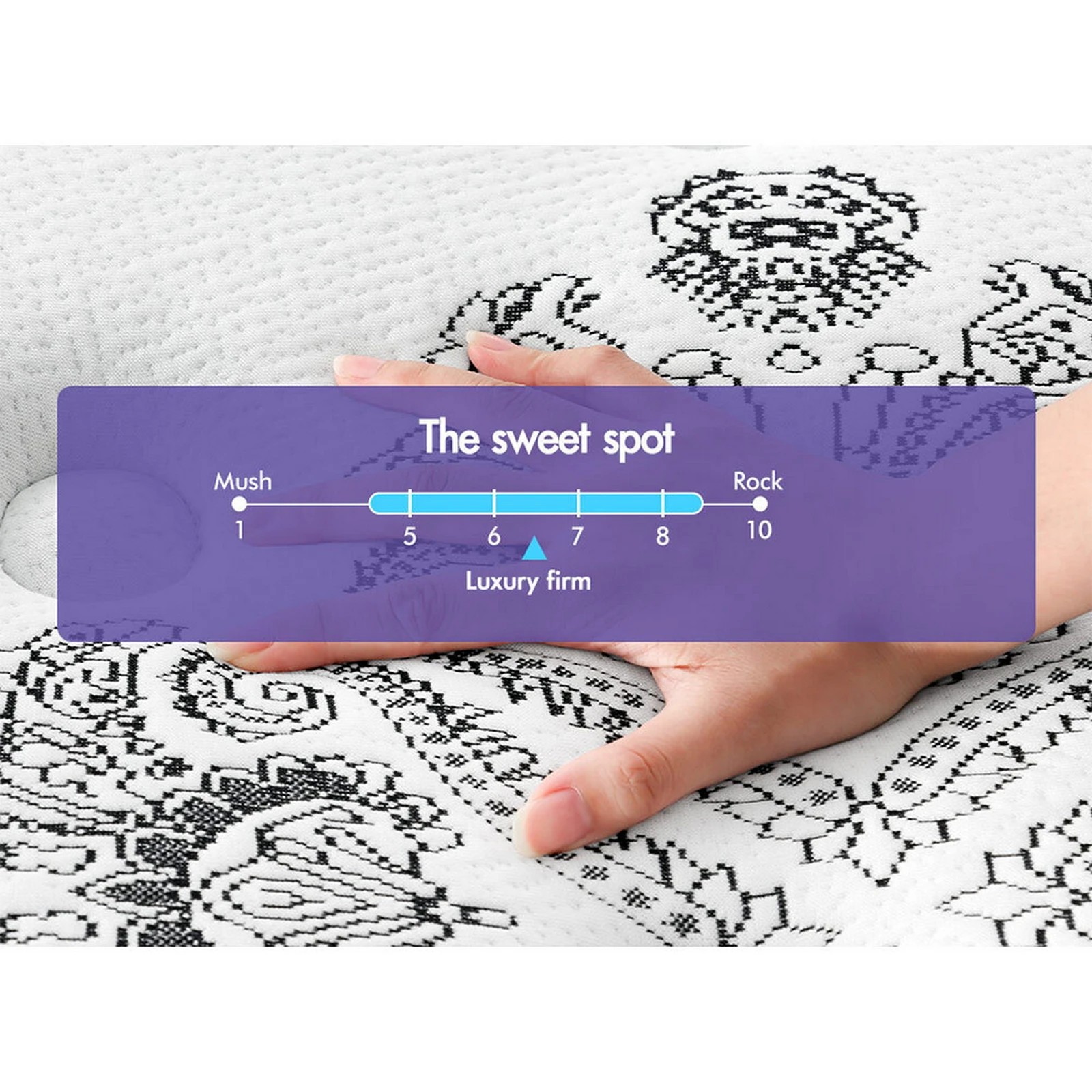 10 Starry Eucalypt Mattress Pocket Spring Latex Euro Top 34cm 5 zone - King Single Bed, 10 of 10