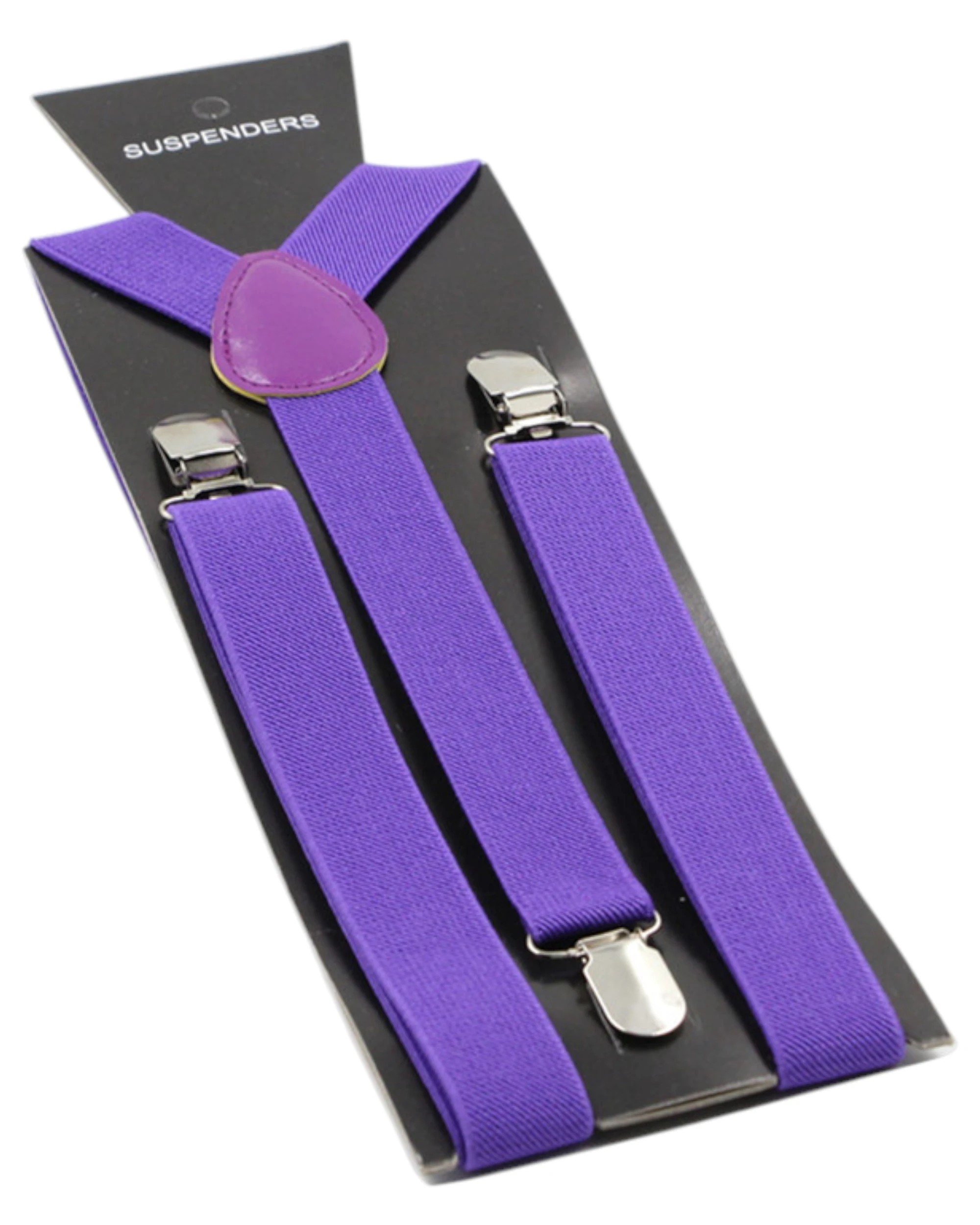 3 Zasel Mens Adjustable Extra Long 138cm Suspenders - Purple, 3 of 3
