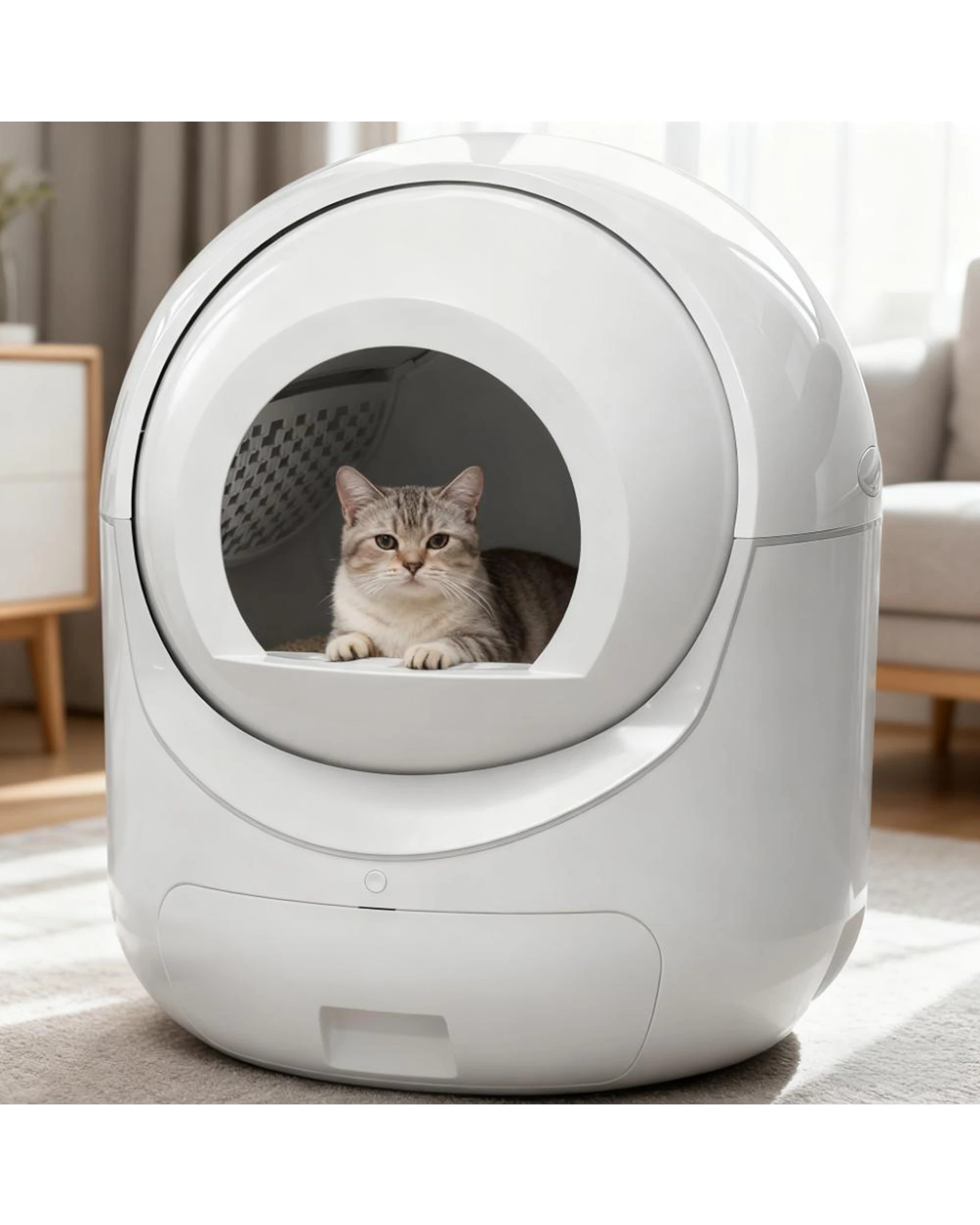 6 Advwin 70l Self Cleaning Cat Litter Box, 6 of 7