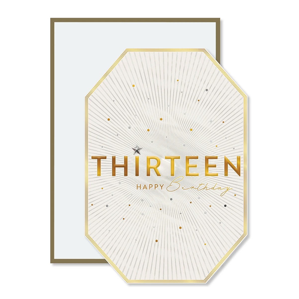 1 Hallmark 13th Birthday Card - Gold, 1 of 3