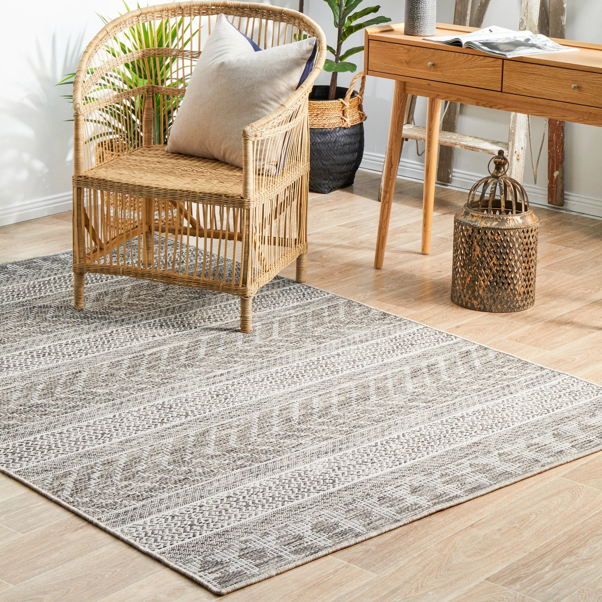 3 Common Ground Rugs Portico 5505 400x300cm - Extra Extra Large Outdoor Rug - Silver, 3 of 9