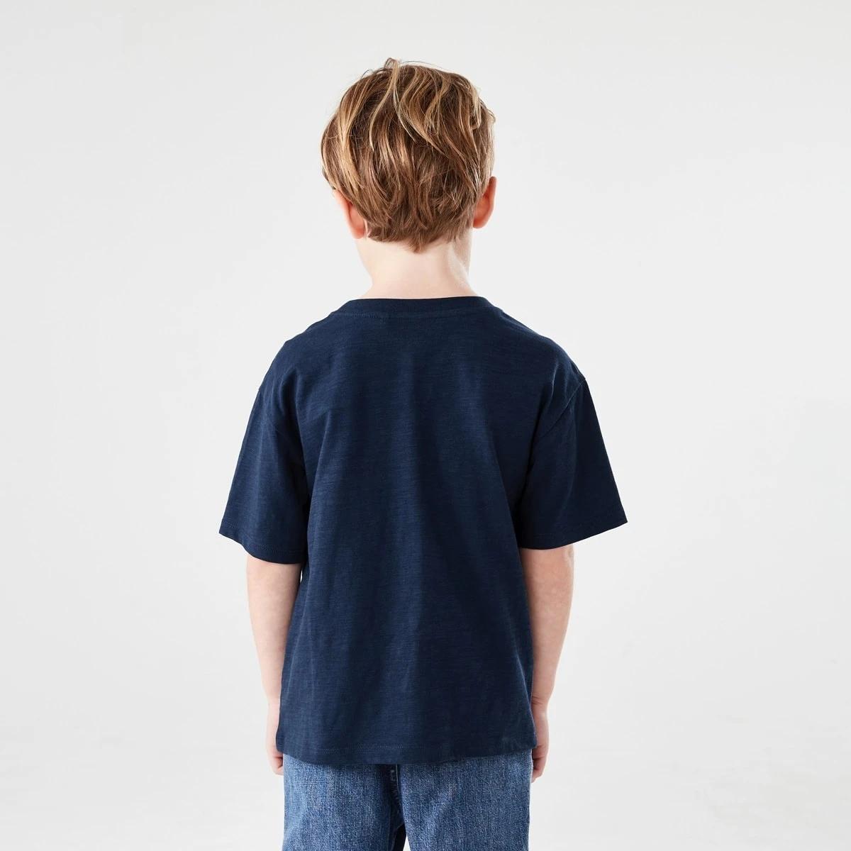 2 Plain Cotton T-shirt DRESS BLUE, 2 of 6