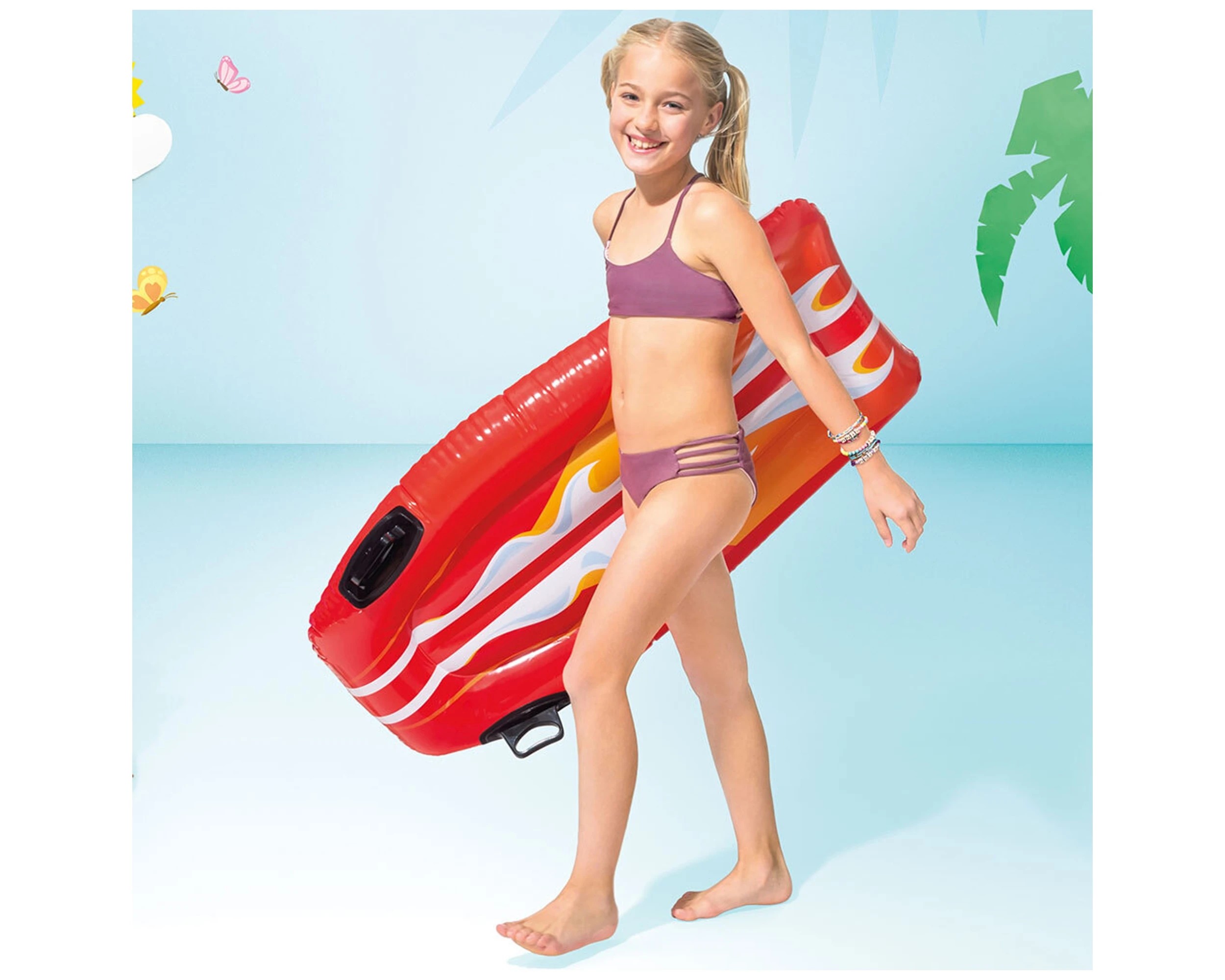 5 Intex Joy Rider Assorted Joy Rider Float Kids Pool Float 1.12m Inflatable - Assorted, 5 of 7