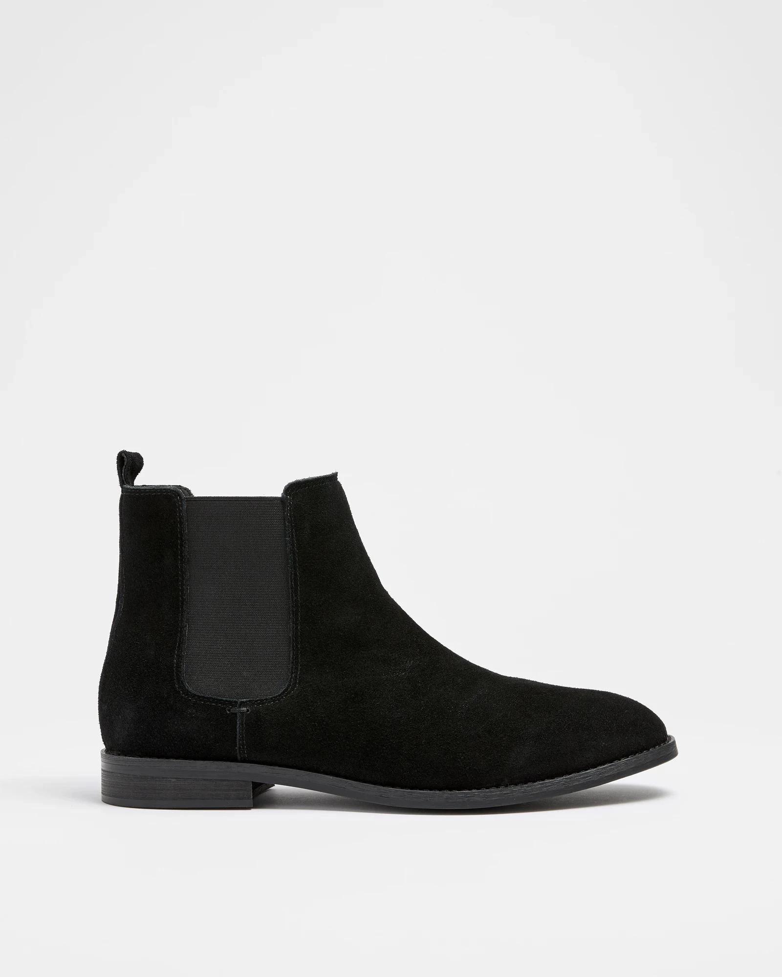 1 Target Mens Leather Chelsea Boot - James BLACK SUEDE, 1 of 3