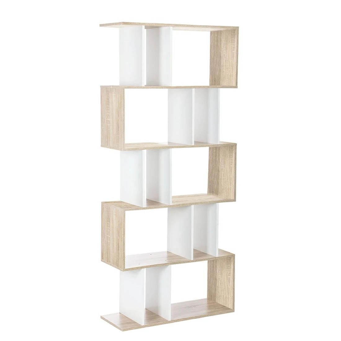 1 Artiss Bookshelf 5 Tiers - Brown, 1 of 10