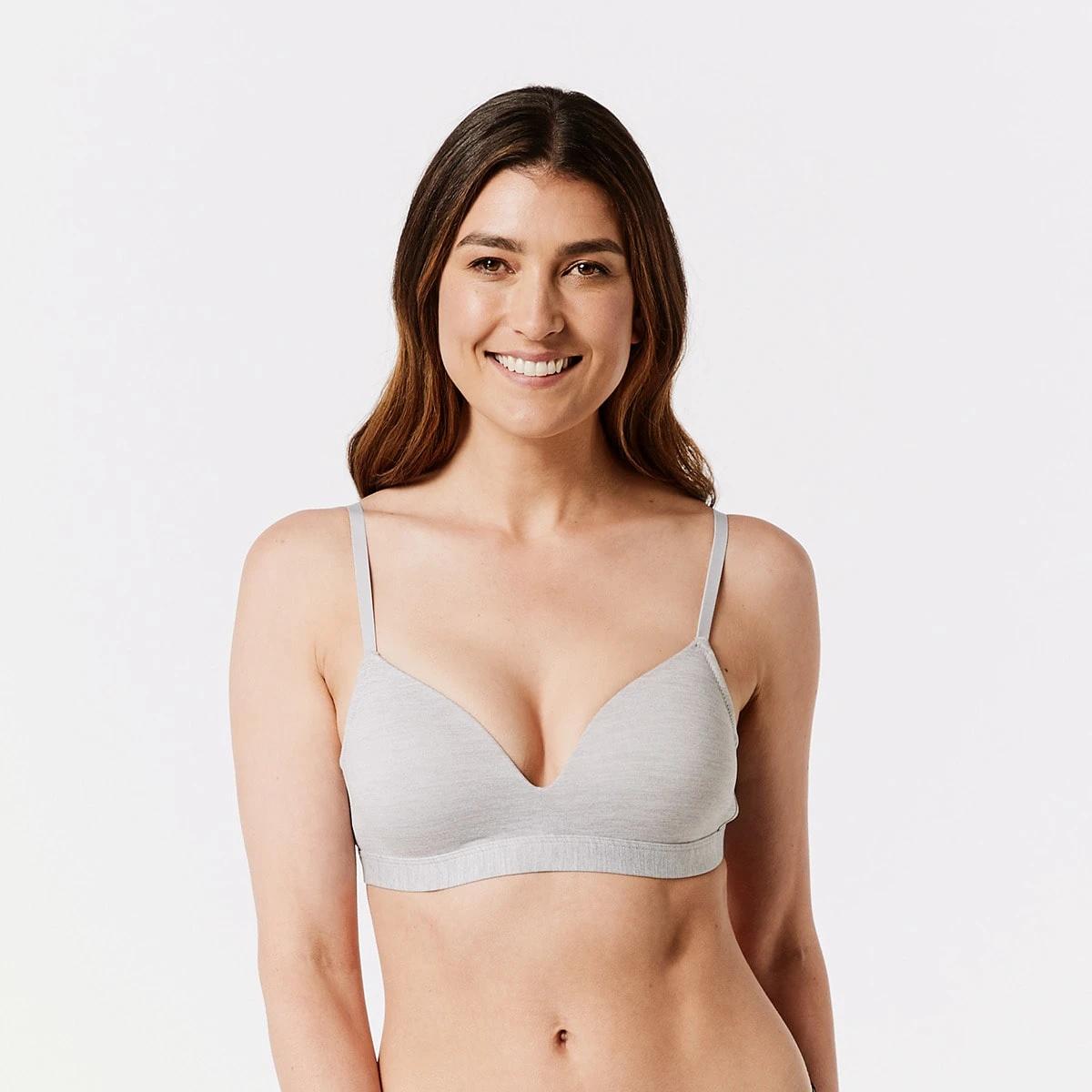 4 2 Pack Wirefree T-Shirt Bra SILVER MARLE, WHITE, 4 of 8