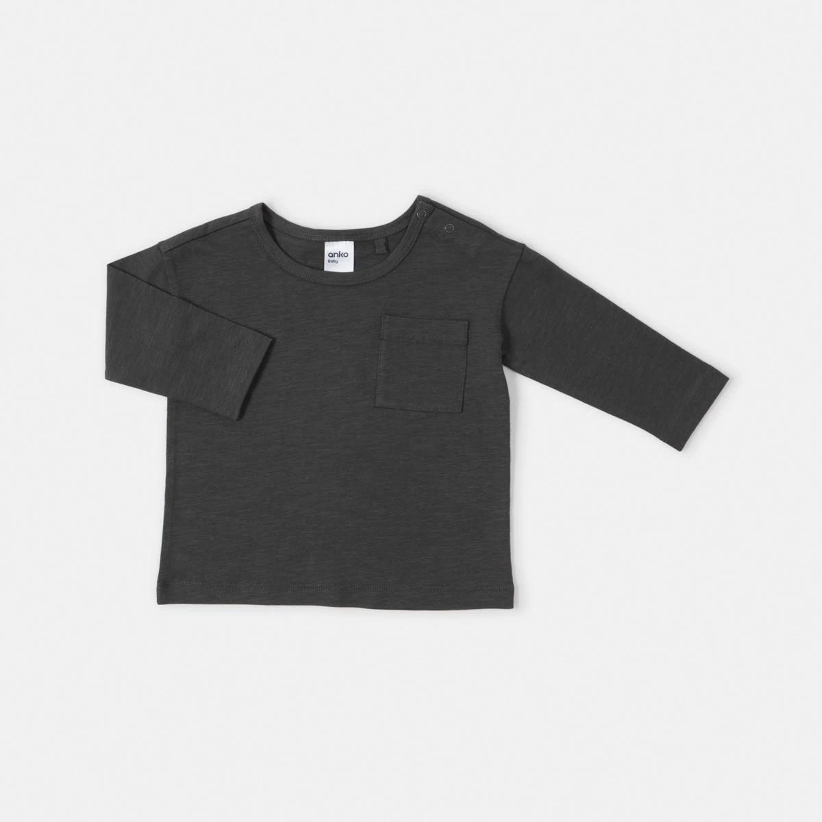 4 3 Pack Long Sleeve Pocket T-shirts Grn Pk, 4 of 8