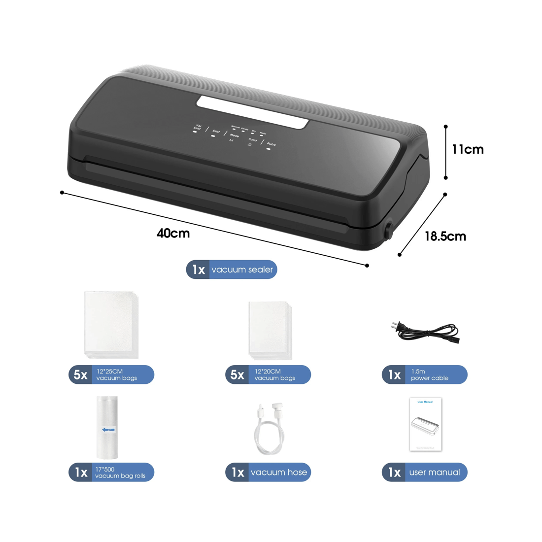 8 Advwin Vacuum Sealer Machine For Food Storage, Dual Pump Food Vacuum Sealer With Built-in Cutter, 8 of 8