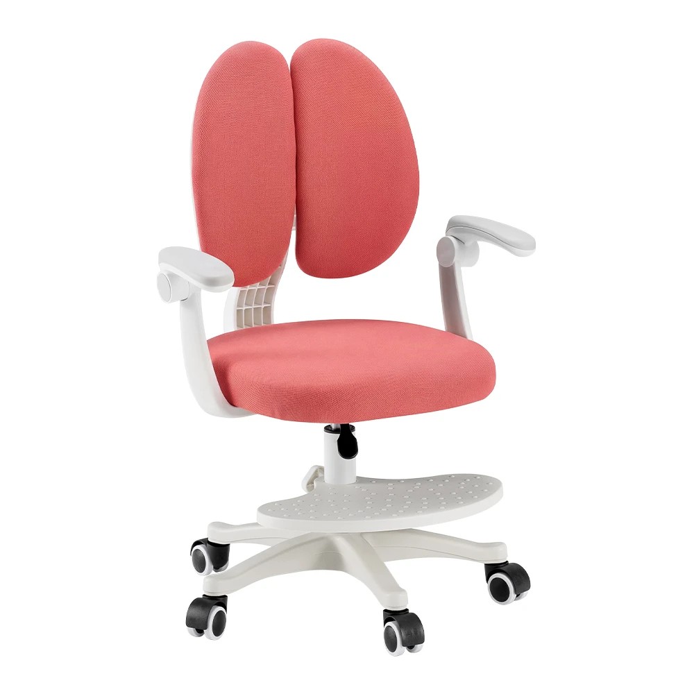 1 PlayPals Kids Desk Chair Adjustable Children Study Seat with Footrest - Pink, 1 of 10