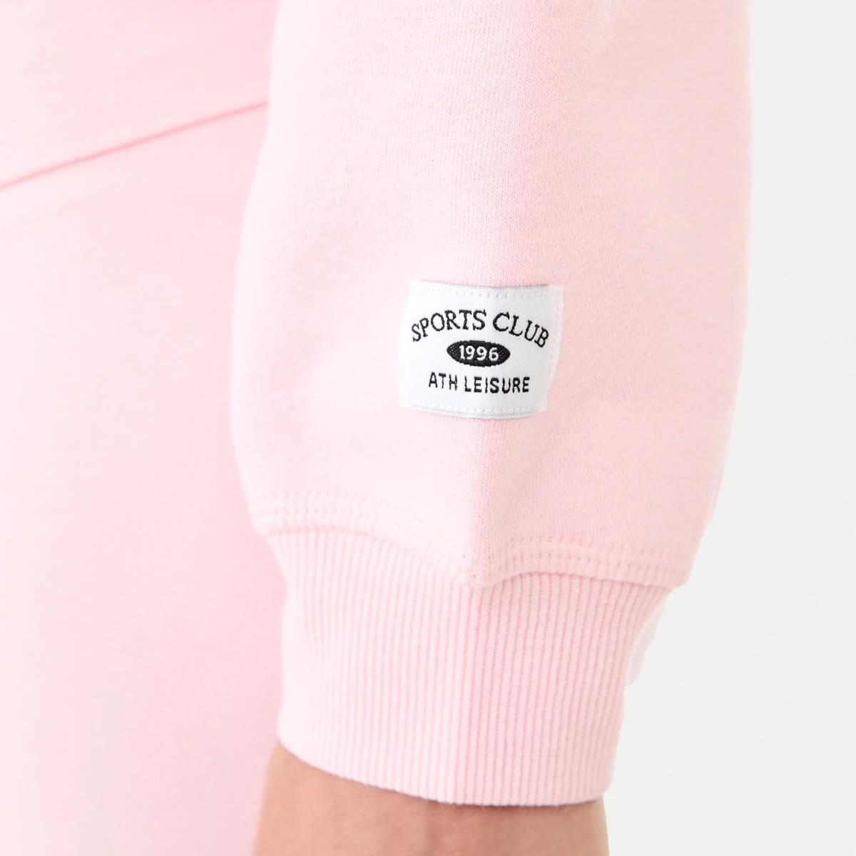 6 Cropped Zip Through Hoodie Pearl Pink, 6 of 10