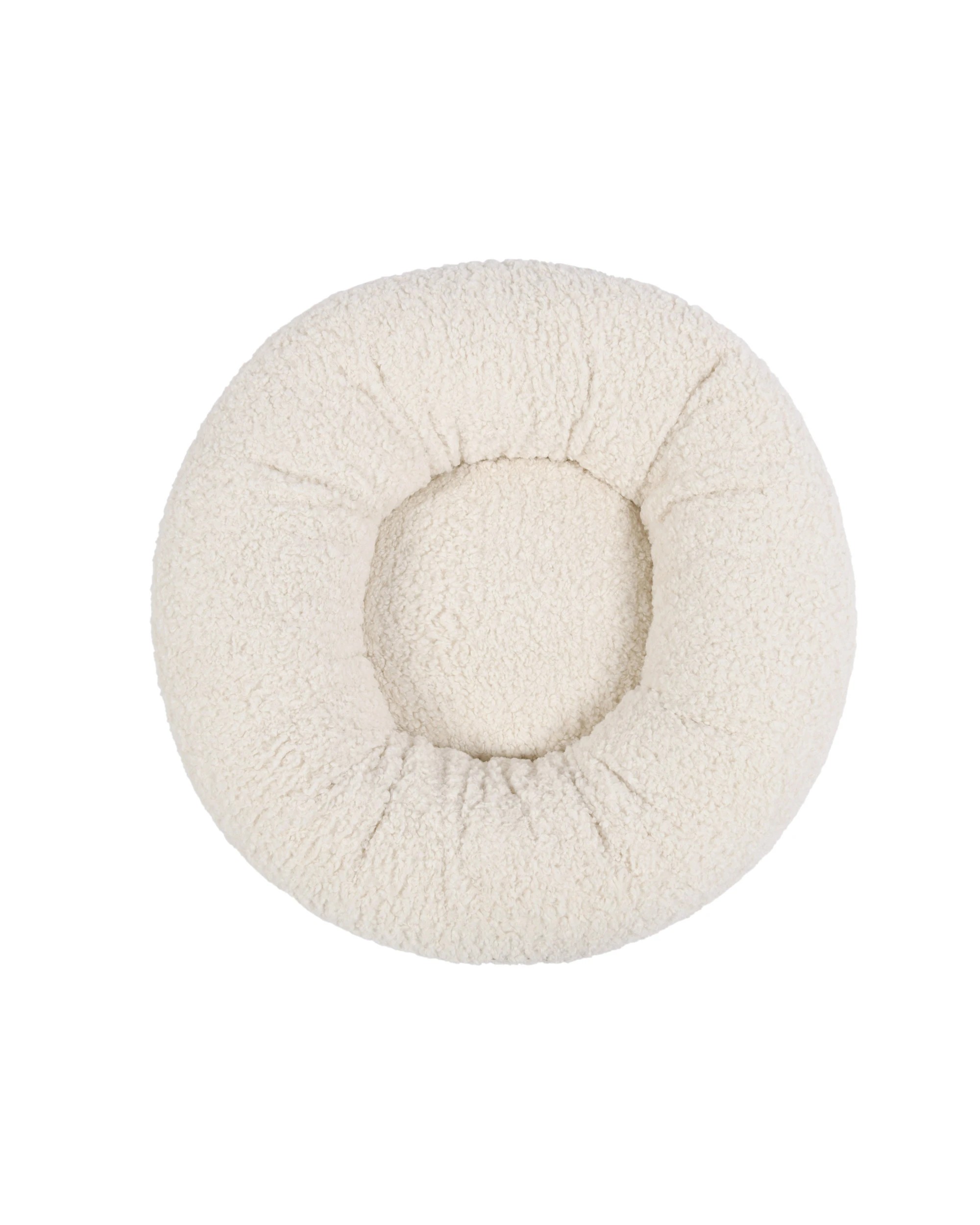 4 Charlie's Teddy Fleece Round Calming Dog Bed Large - Cream, 4 of 9