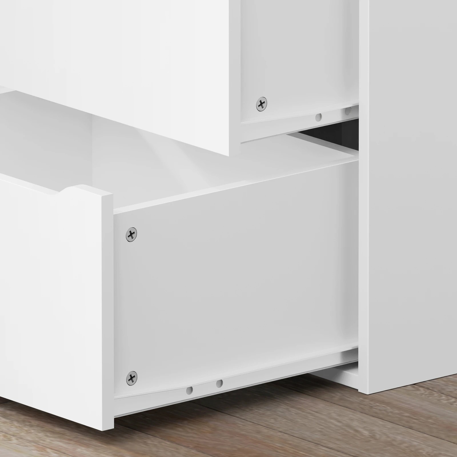 5 Alfordson Chest of 3 Drawers Office Storage Cabinet Tallboy Bedroom - White, 5 of 10