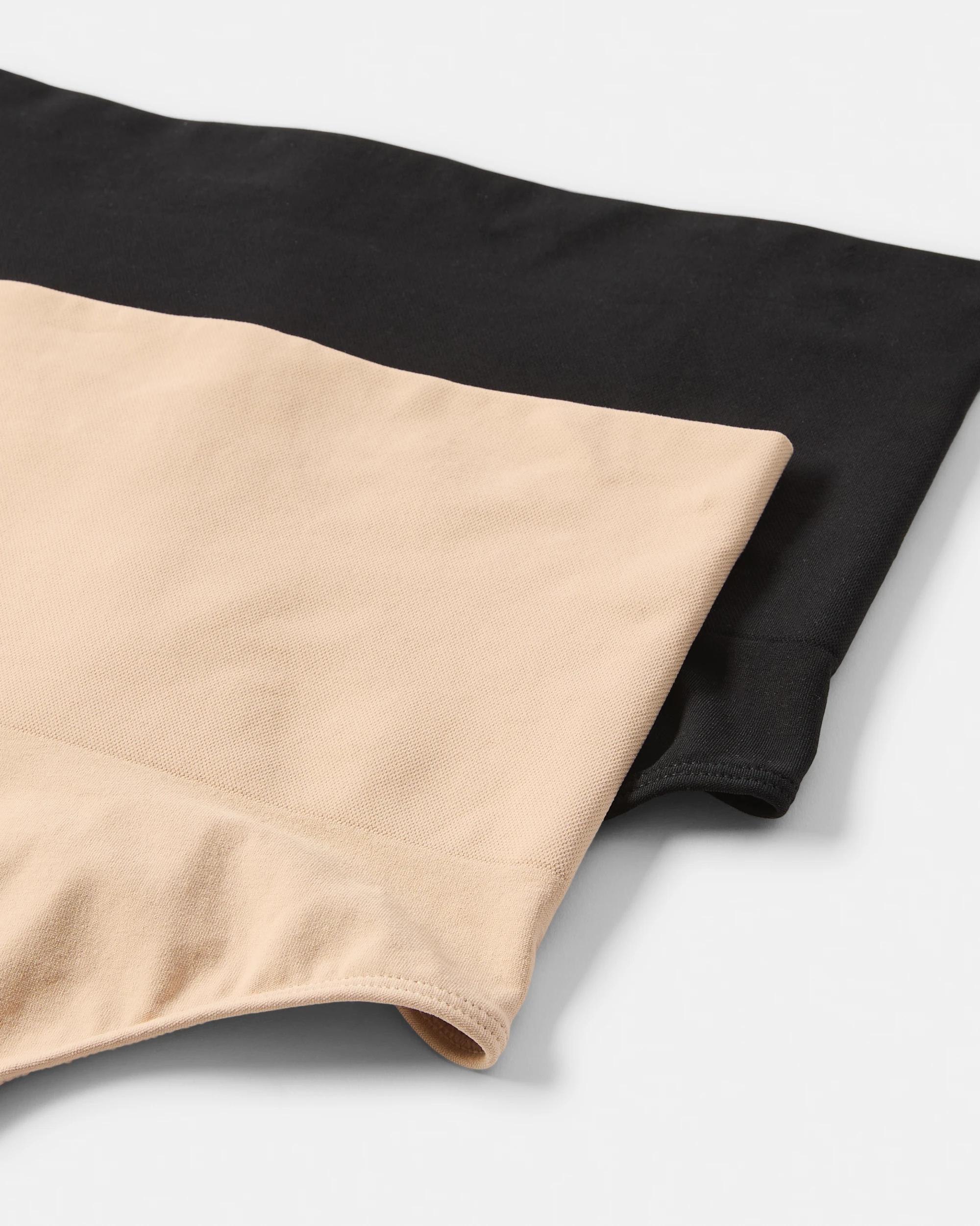 3 2 Pack Smoothing G-String Briefs Blk Ssb, 3 of 7