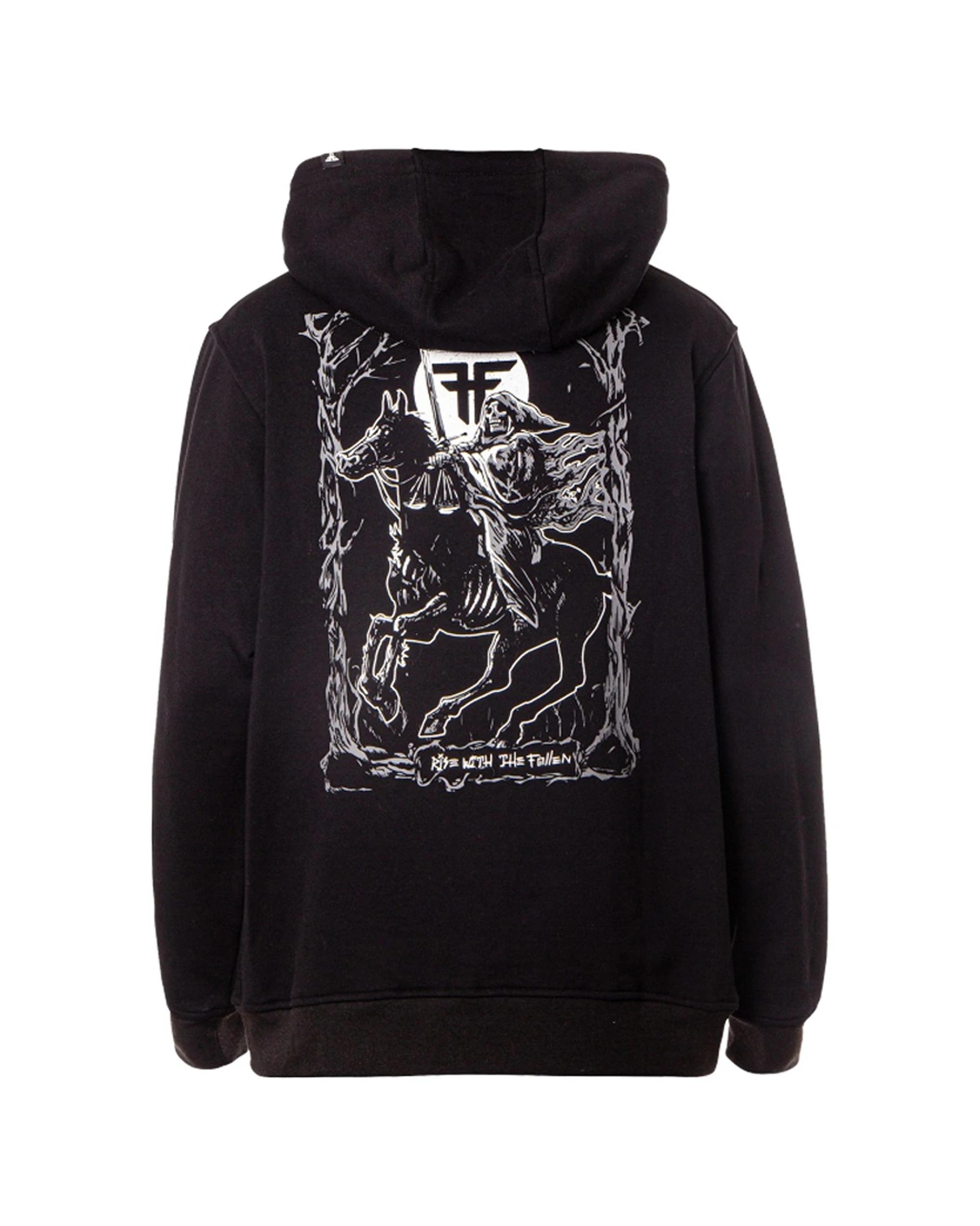 4 Fallen Footwear Mens Dark Horse Tarot Hoodie Cotton Polyester Blend BLK/WH, 4 of 7