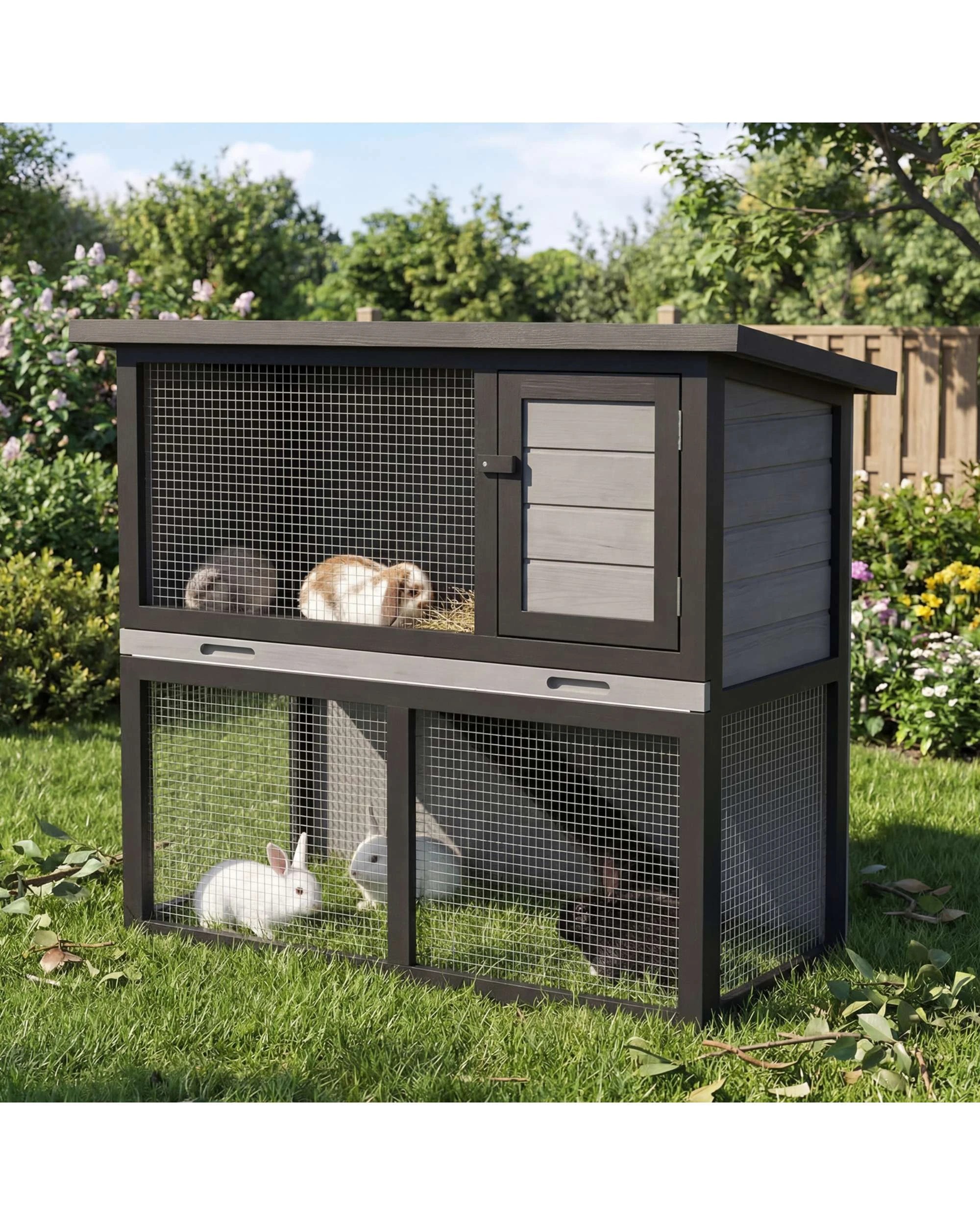 2 Advwin Rabbit Hutch Chicken Coop, 2 of 8