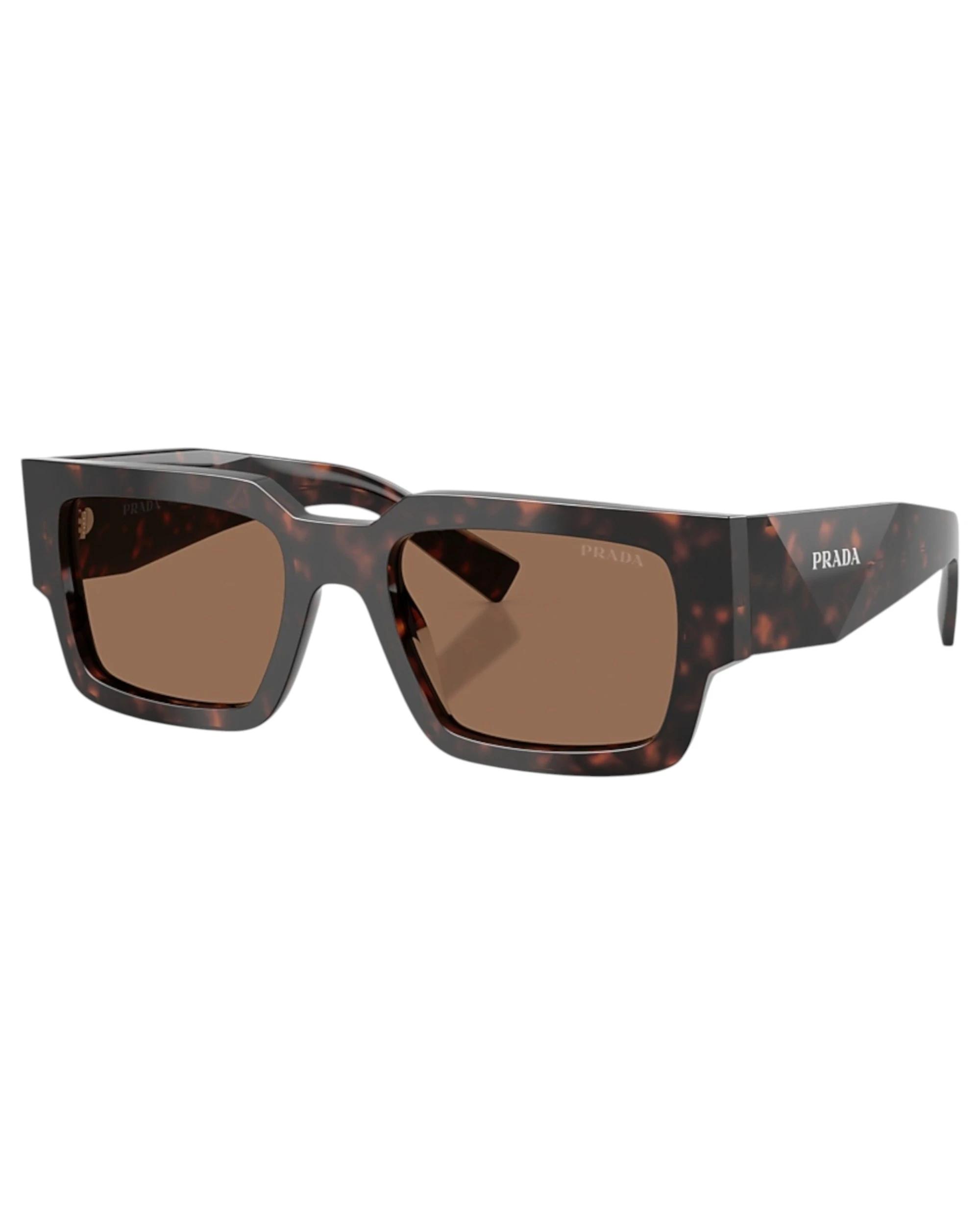 1 Prada Men PR B17S 17N06B Rectangle Dark Brown Sunglasses TORTOISE, 1 of 5